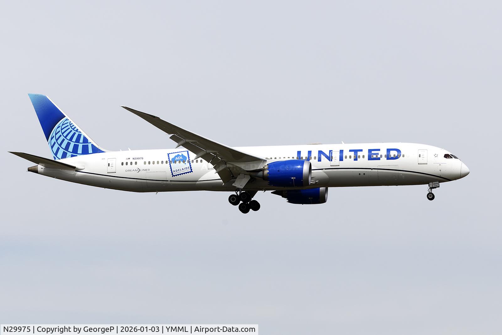 N29975, 2020 Boeing 787-9 Dreamliner C/N 66134, Short final for runway 34.