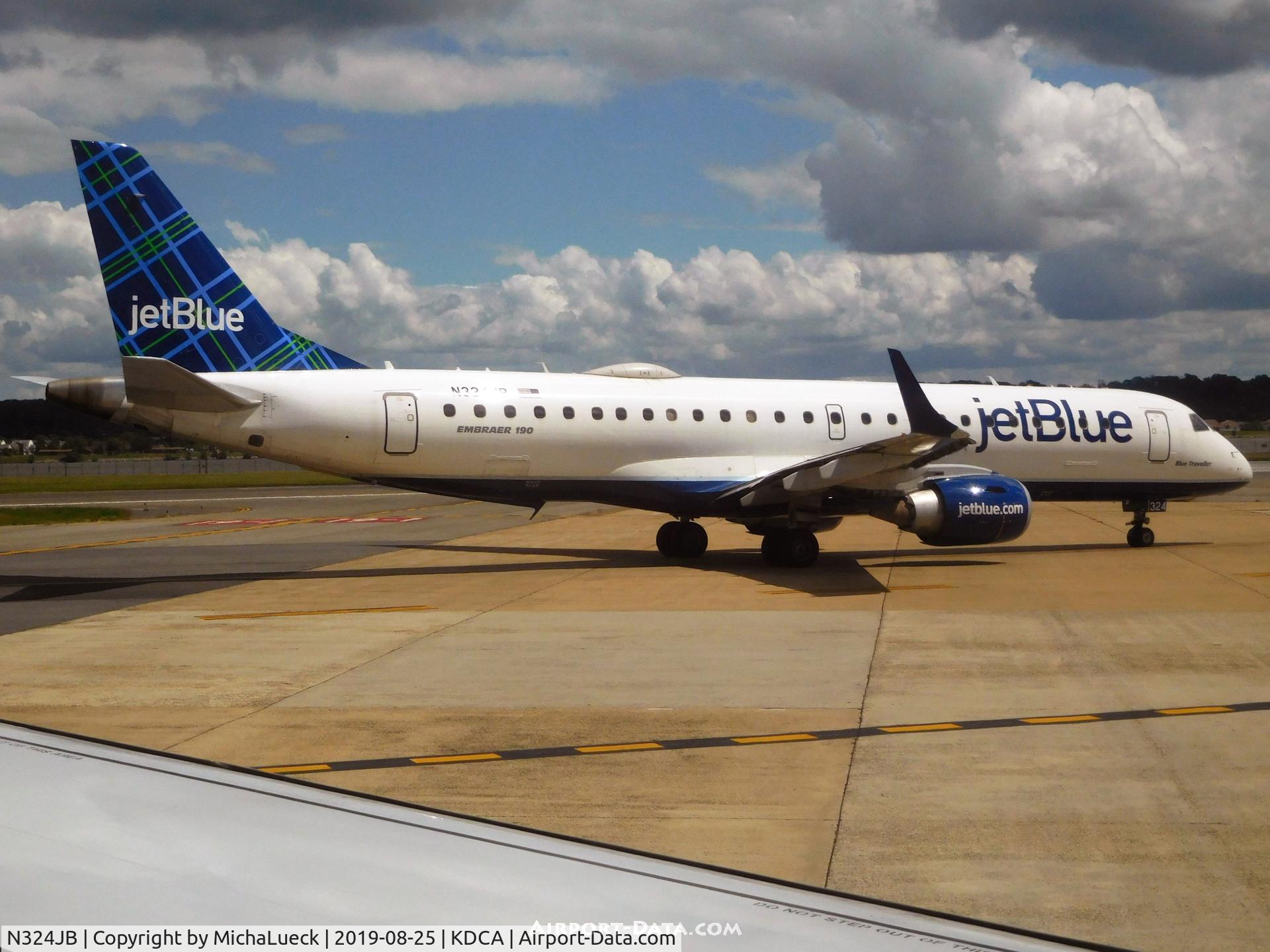 N324JB, 2010 Embraer ERJ-190-100 IGW 190AR C/N 19000388, Queuing at DCA