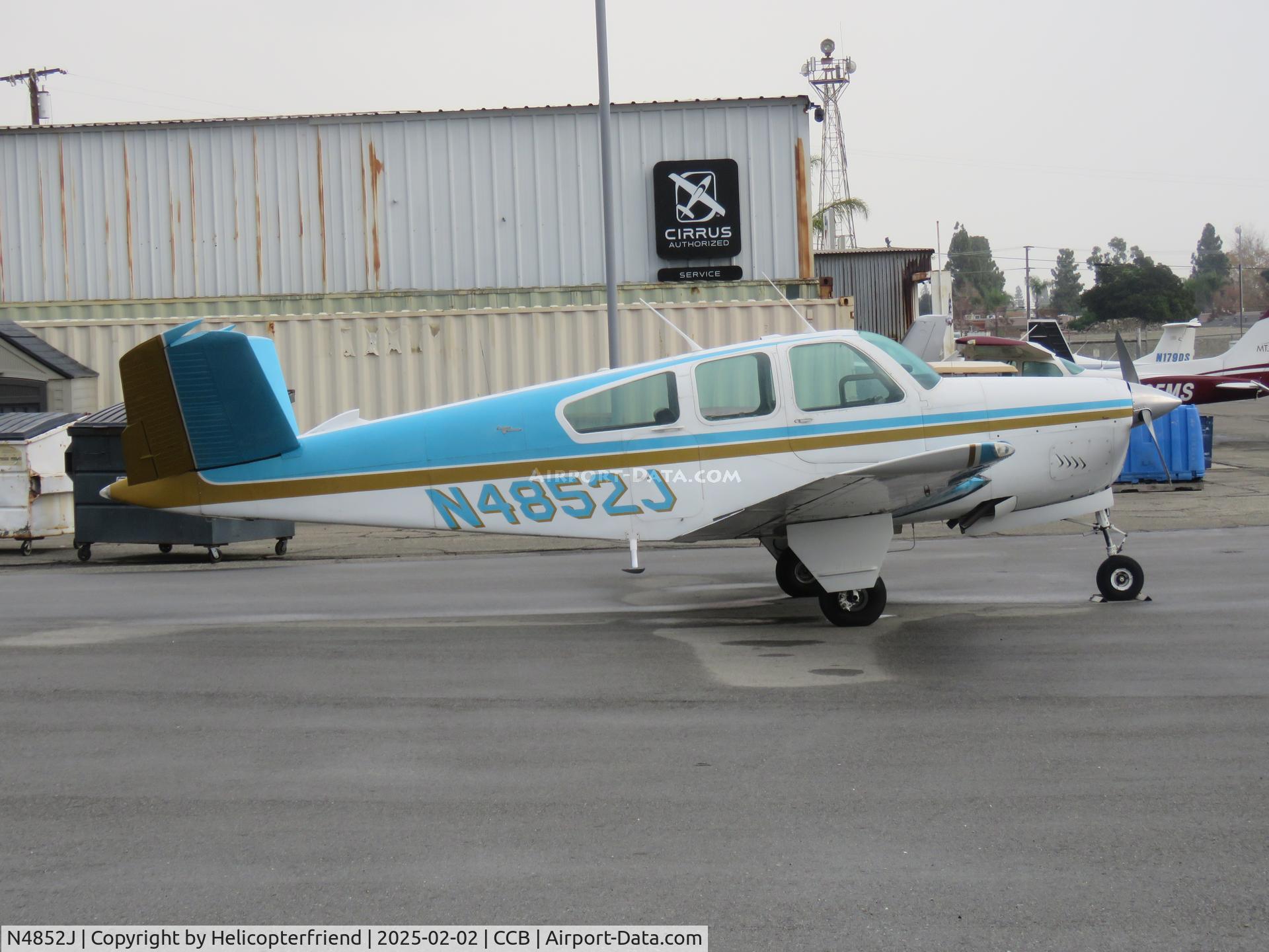N4852J, 1966 Beech V35 Bonanza C/N D-8349, Parked near the garage area
