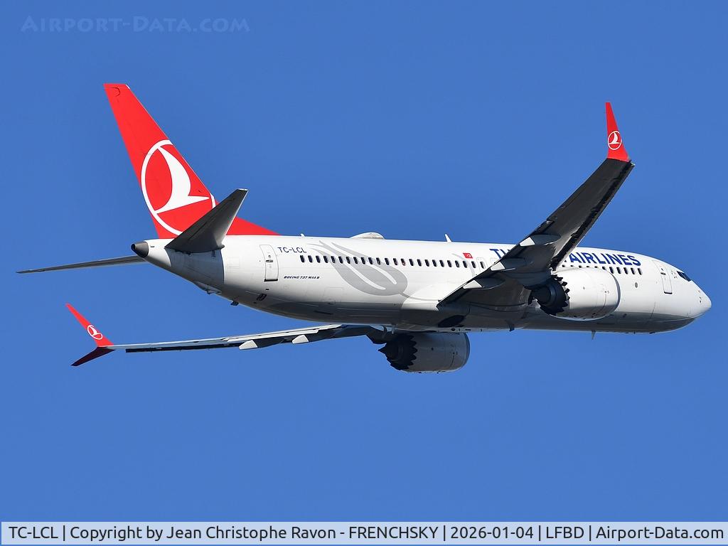 TC-LCL, 2019 Boeing 737-8 MAX C/N 60054, Bordeaux (BOD)	Istanbul (IST)	TK1390