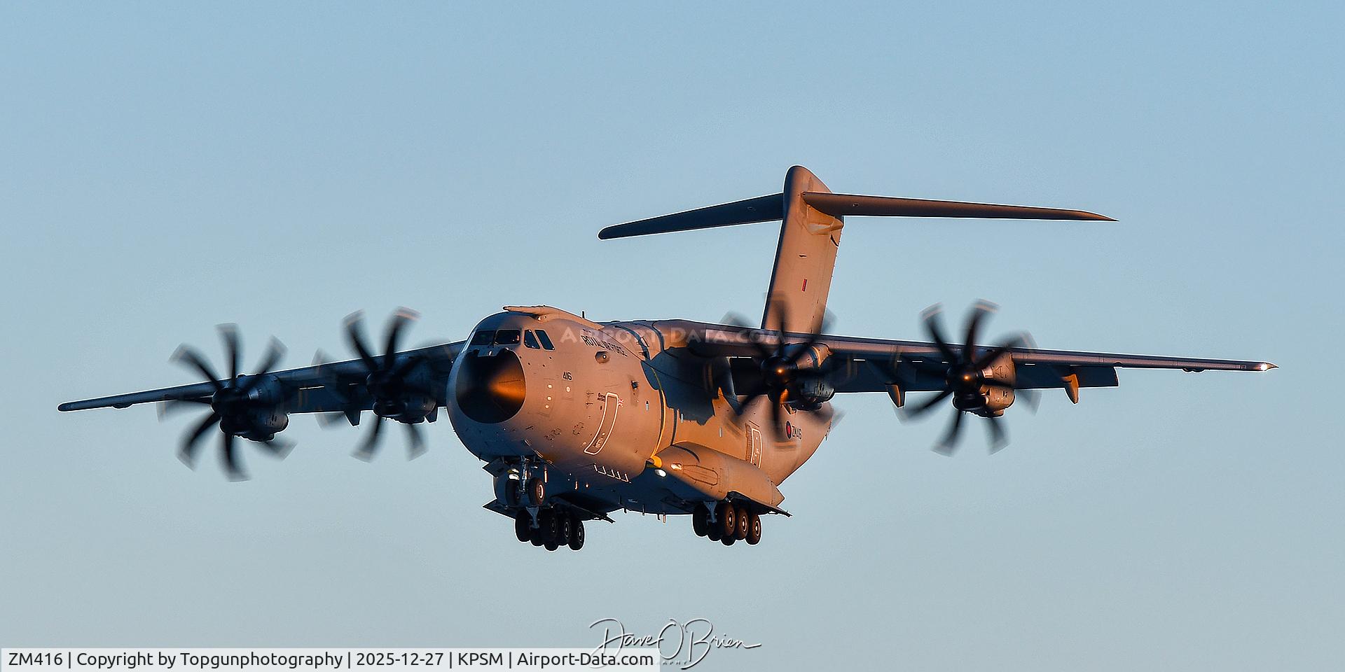 ZM416, 2017 Airbus A400M Atlas C.1 C/N 058, ASCOT4226 inbound