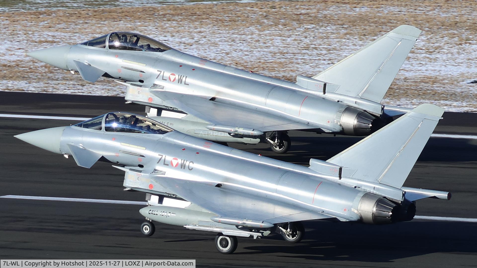 7L-WL, 2005 Eurofighter EF-2000 Typhoon S C/N GS009, Formation departure in a snowy landscape