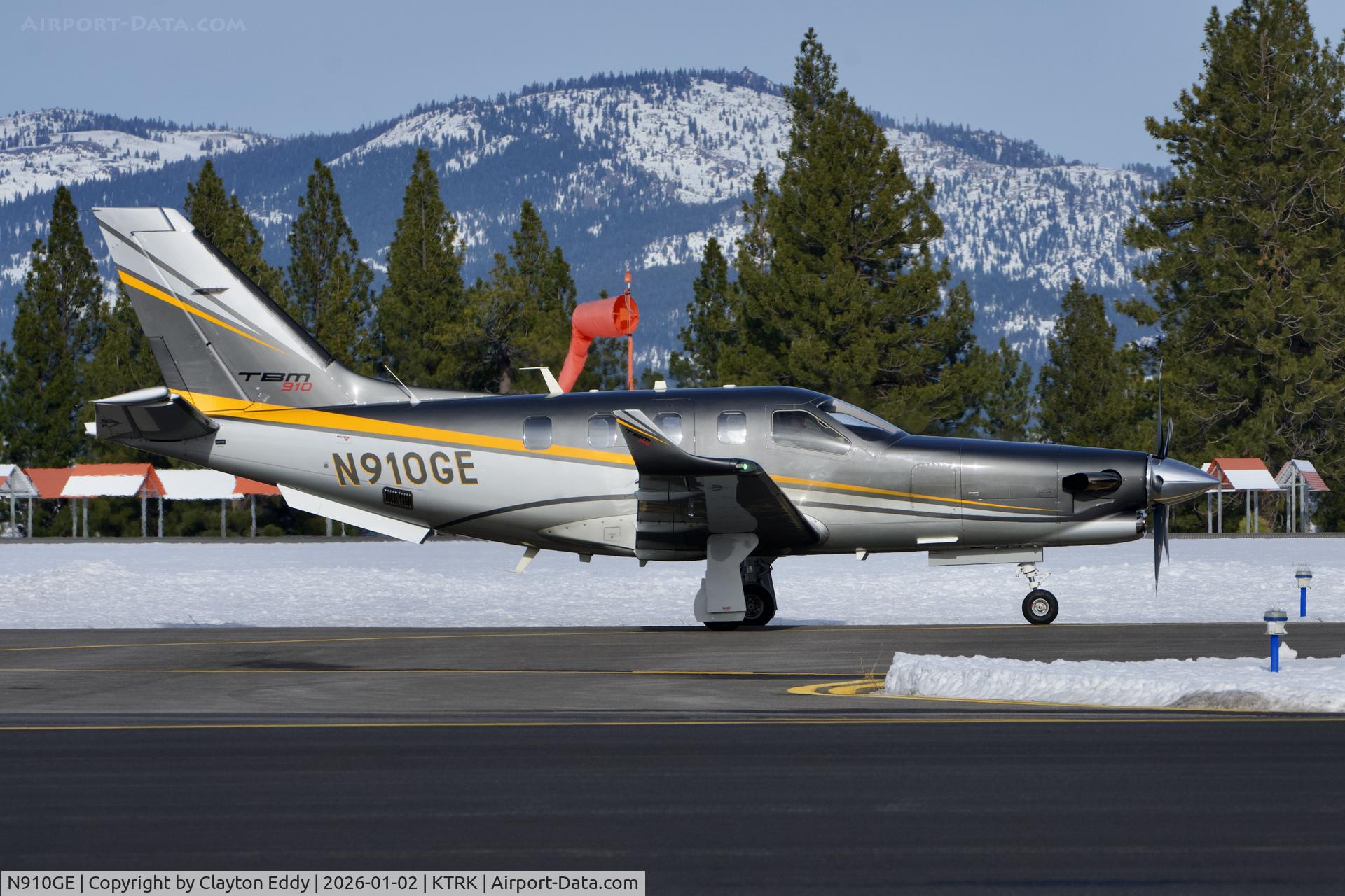 N910GE, 2018 Socata TBM 700 C/N 1221, Truckee Tahoe airport in California 2026