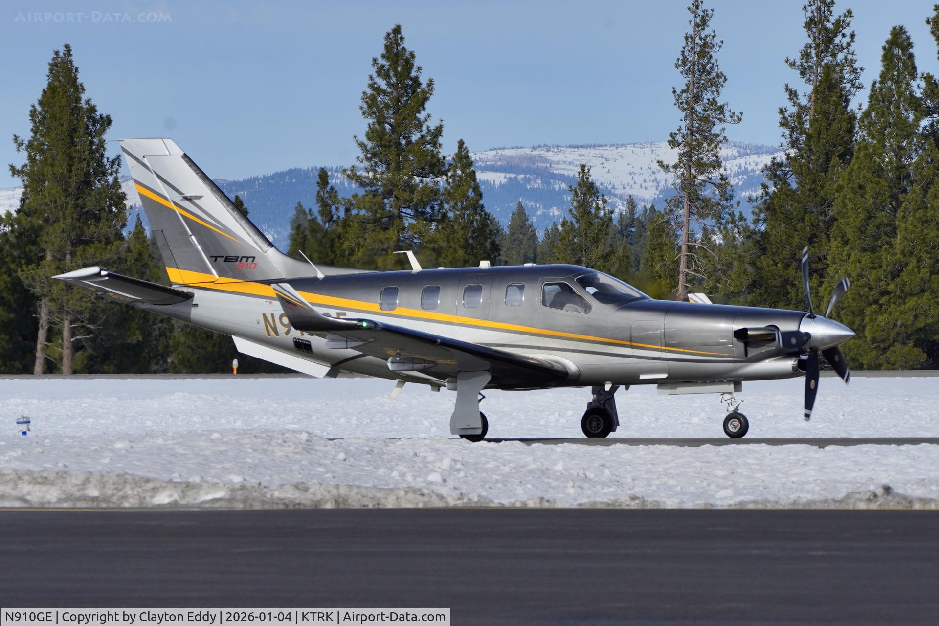 N910GE, 2018 Socata TBM 700 C/N 1221, Truckee Tahoe airport in California 2026