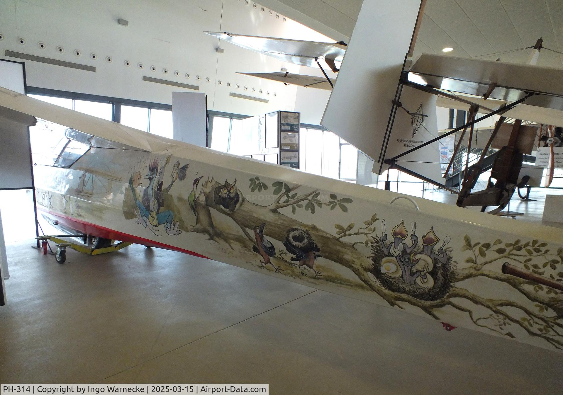 PH-314, Schleicher Ka-7 Rhonadler C/N 7094, Schleicher K 7 Rhönadler at the FPAC (Fundació Parc Aeronàutic de Catalunya) Centre Cultural Aeronàutic, Barcelona El Prat airport