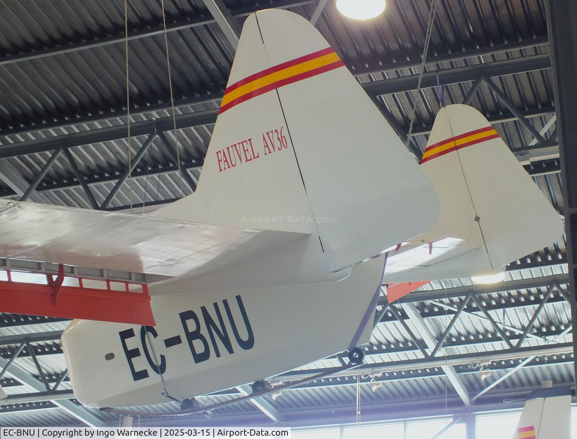 EC-BNU, Fauvel AV-36 C/N 151, Fauvel AV-36 at the FPAC (Fundació Parc Aeronàutic de Catalunya) Centre Cultural Aeronàutic, Barcelona El Prat airport