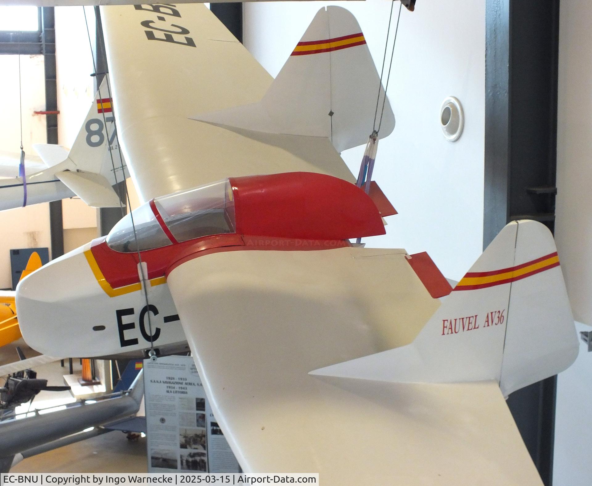 EC-BNU, Fauvel AV-36 C/N 151, Fauvel AV-36 at the FPAC (Fundació Parc Aeronàutic de Catalunya) Centre Cultural Aeronàutic, Barcelona El Prat airport