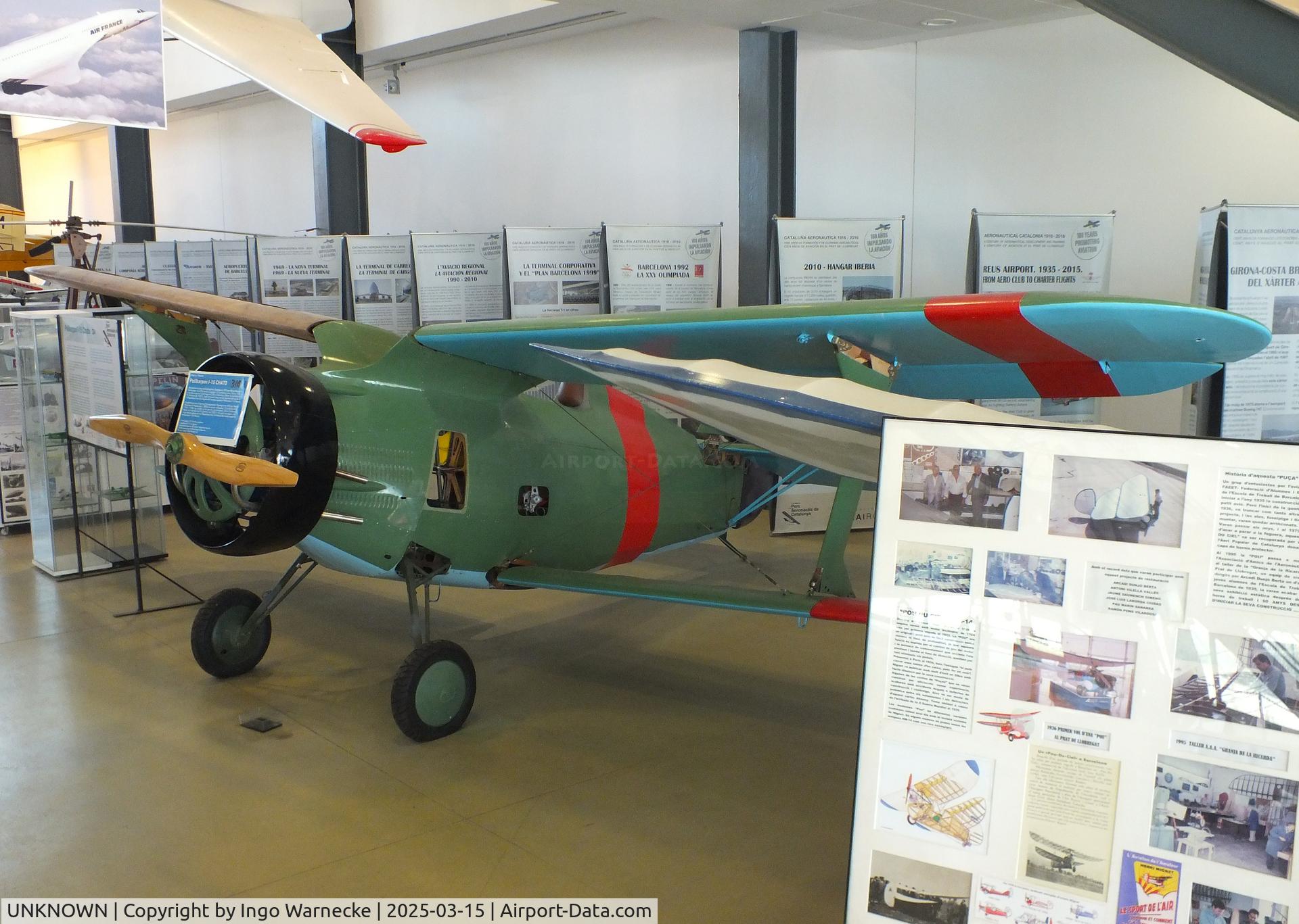 UNKNOWN, Eduard Fatjó i Parellada Polikarpov I-15 3/4 scale ULM replica C/N 01, Eduard Fatjó i Parellada Polikarpov I-15 3/4 scale ULM replica (not completed) at the FPAC (Fundació Parc Aeronàutic de Catalunya) Centre Cultural Aeronàutic, Barcelona El Prat airport