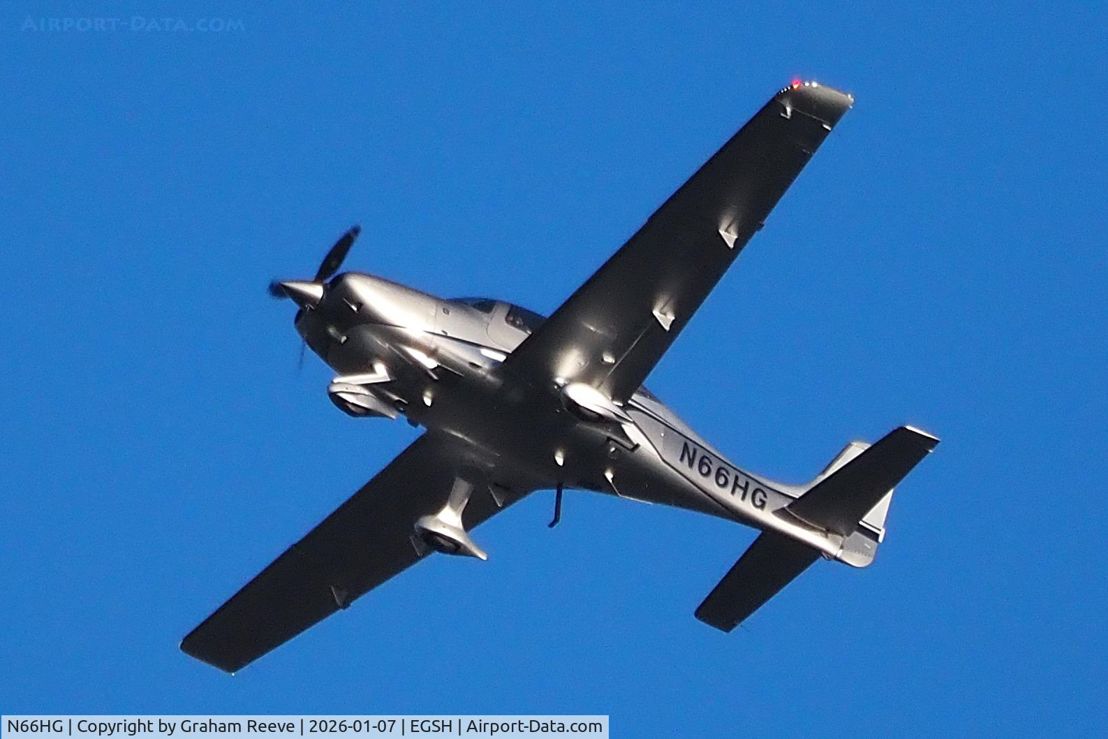 N66HG, 2024 Cirrus Design SR22T C/N 10004, Over head at Norwich.