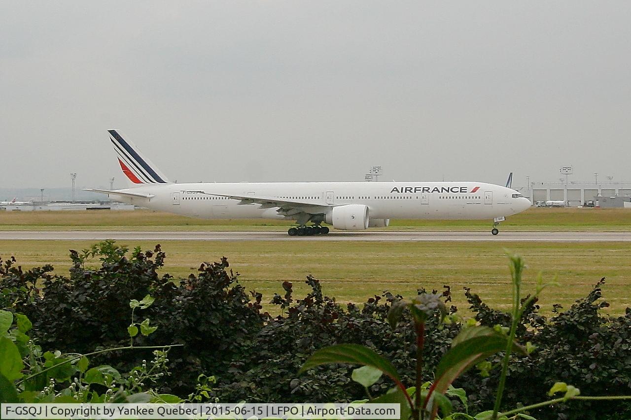 F-GSQJ, 2005 Boeing 777-328/ER C/N 32852, Boeing 777-328-ER, Take off run rwy 08, Paris-Orly airport (LFPO-ORY)