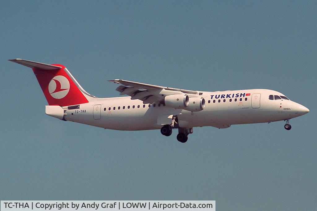 TC-THA, 1993 British Aerospace Avro 146-RJ100 C/N E3232, Turkish Airlines RJ100