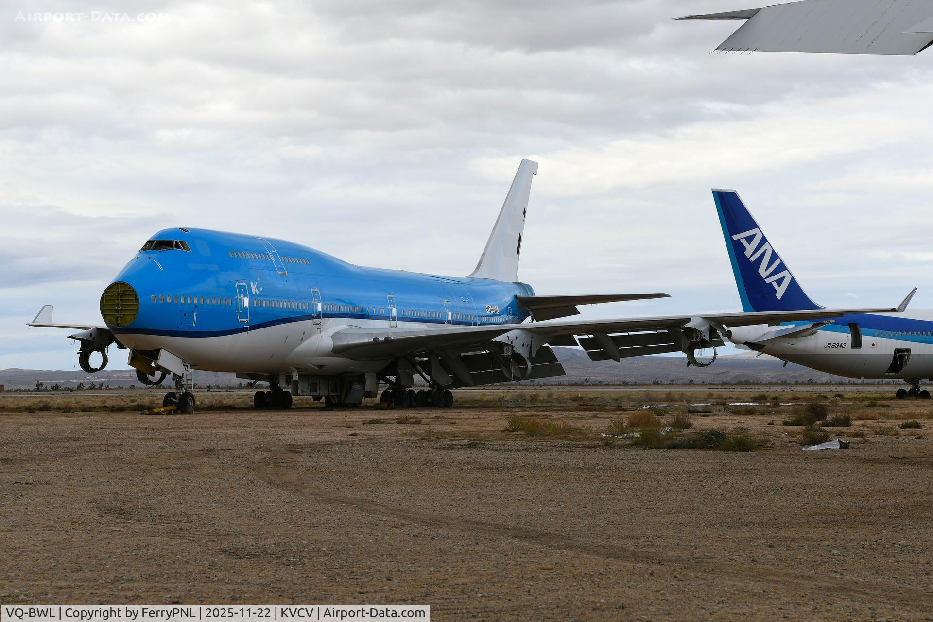 VQ-BWL, 2000 Boeing 747-406F C/N 30454, Former KLM B644 was operated by Longtail Aviation for 3 months and stored in VCV in July 2022.