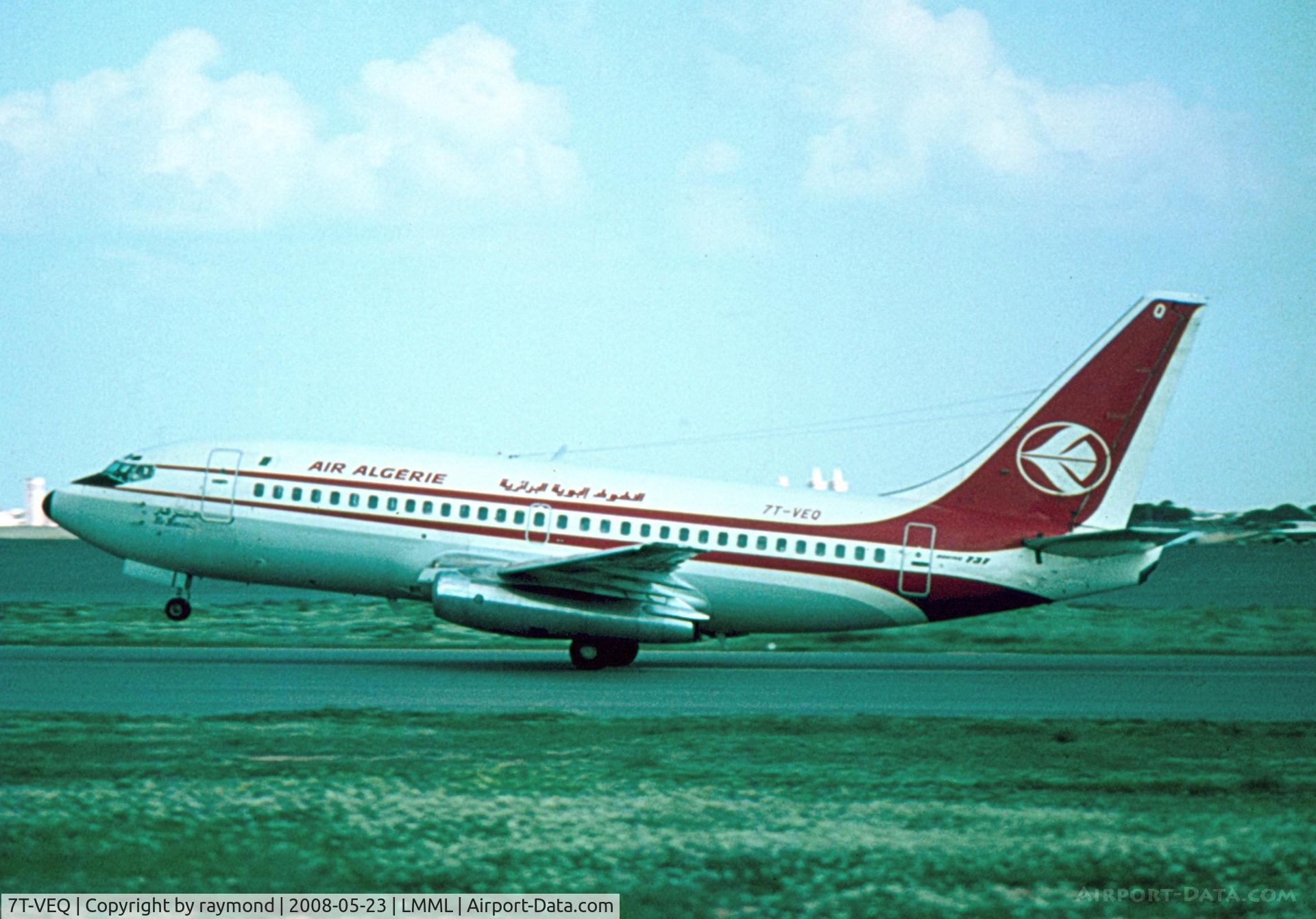7T-VEQ, 1976 Boeing 737-2D6(A) C/N 21285, Rotating RW32 departing from Malta, Air Algerie Boeing 737-2D6/Adv reg 7T-VEQ enroute Algiers.