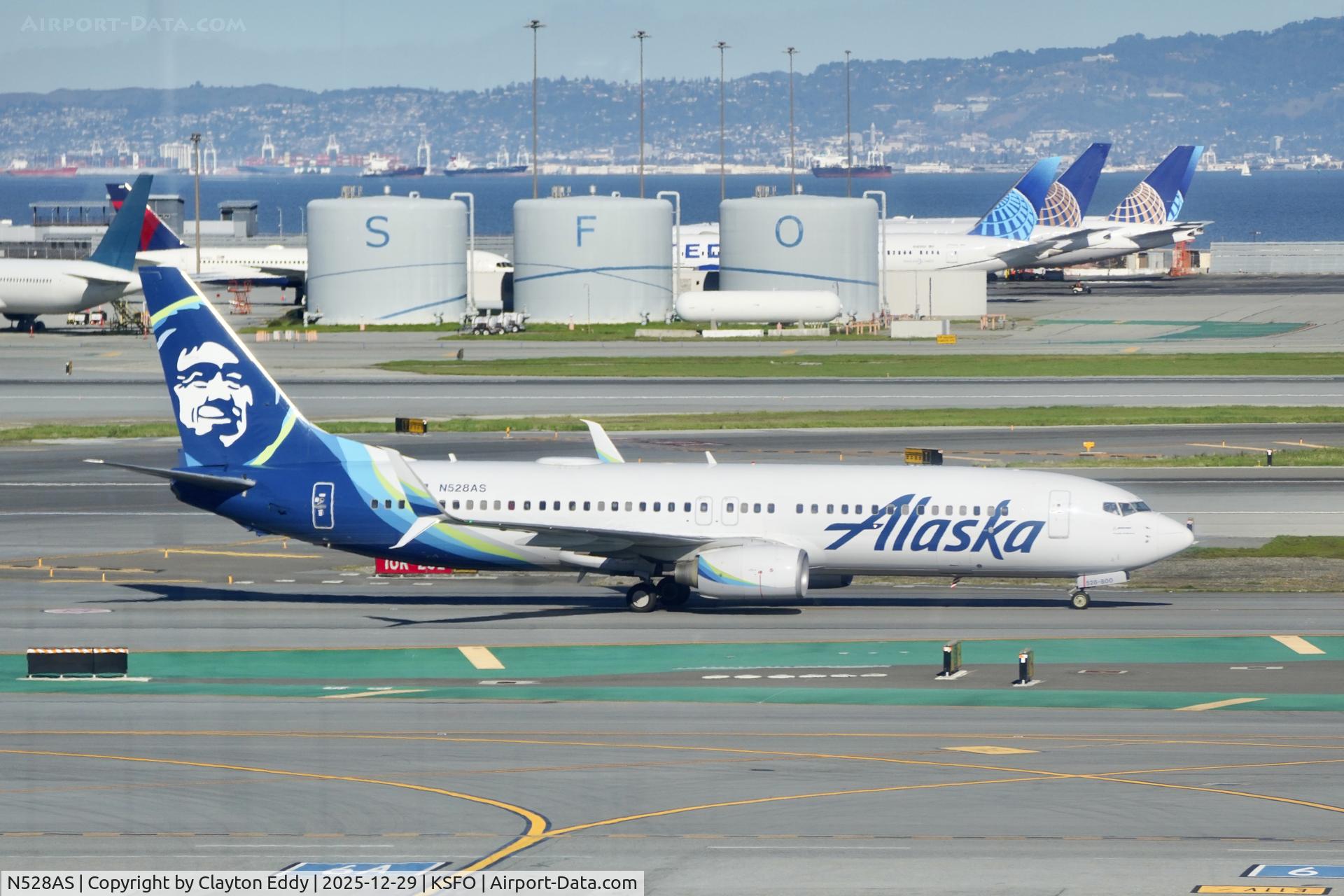 N528AS, 2009 Boeing 737-890 C/N 35695, SFO 2026
