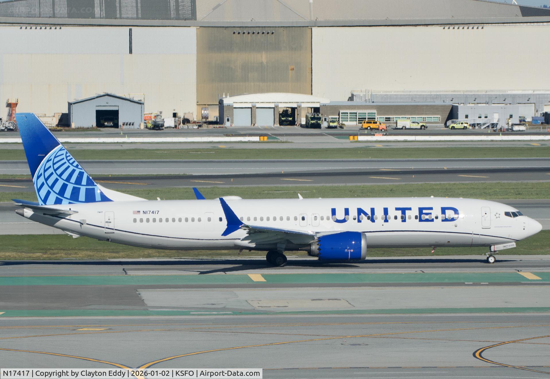 N17417, 2025 Boeing 737 MAX 9 C/N 64448, SFO 2025