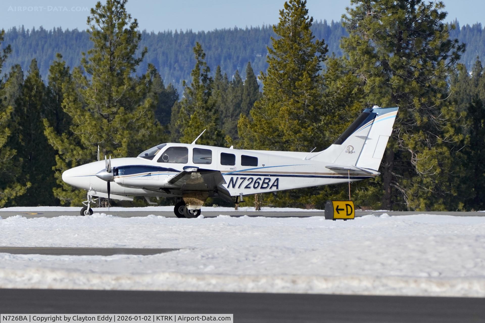 N726BA, 1979 Beech 58P Baron C/N TJ-214, Truckee Tahoe airport in California 2026