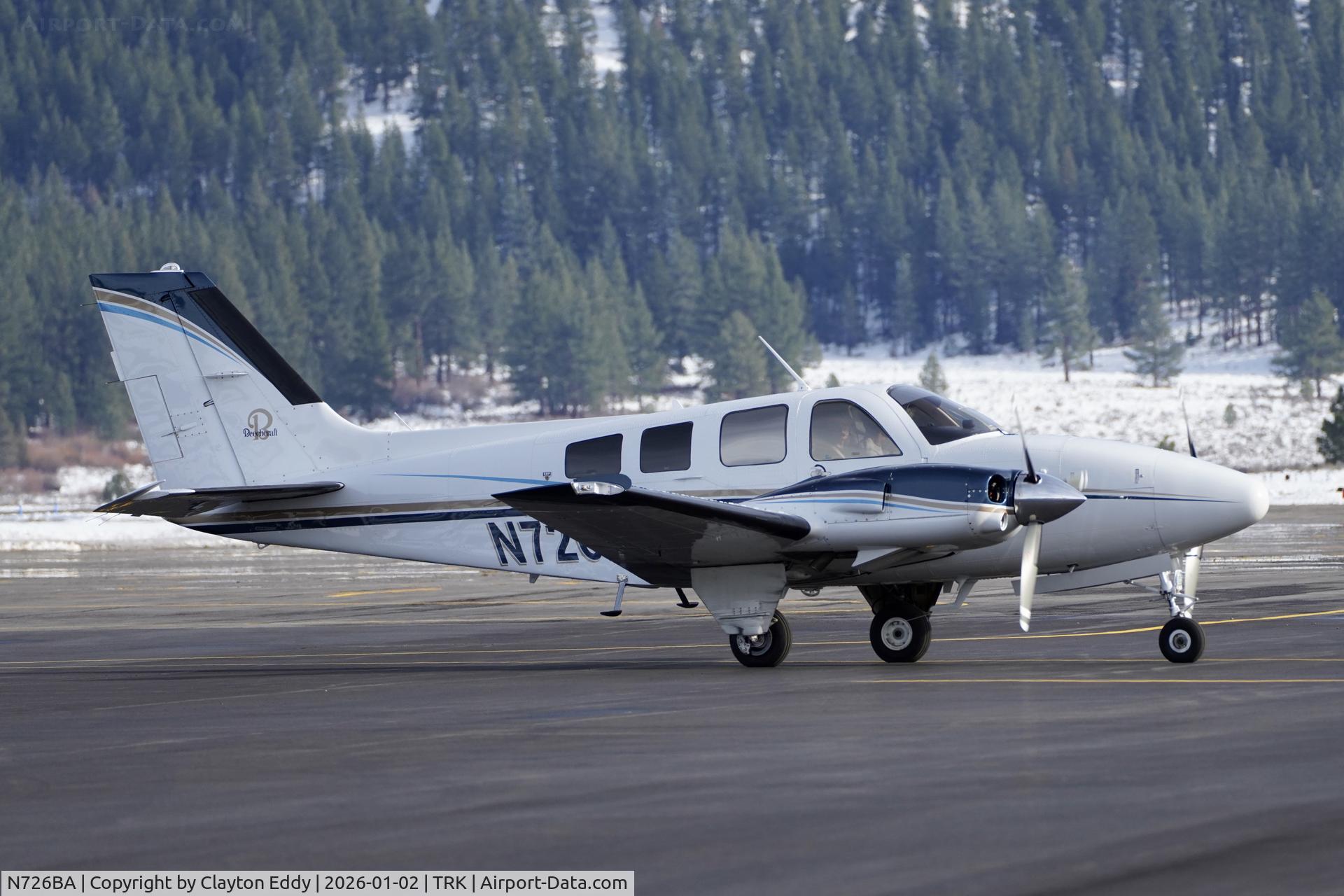 N726BA, 1979 Beech 58P Baron C/N TJ-214, Truckee Tahoe airport in California 2026