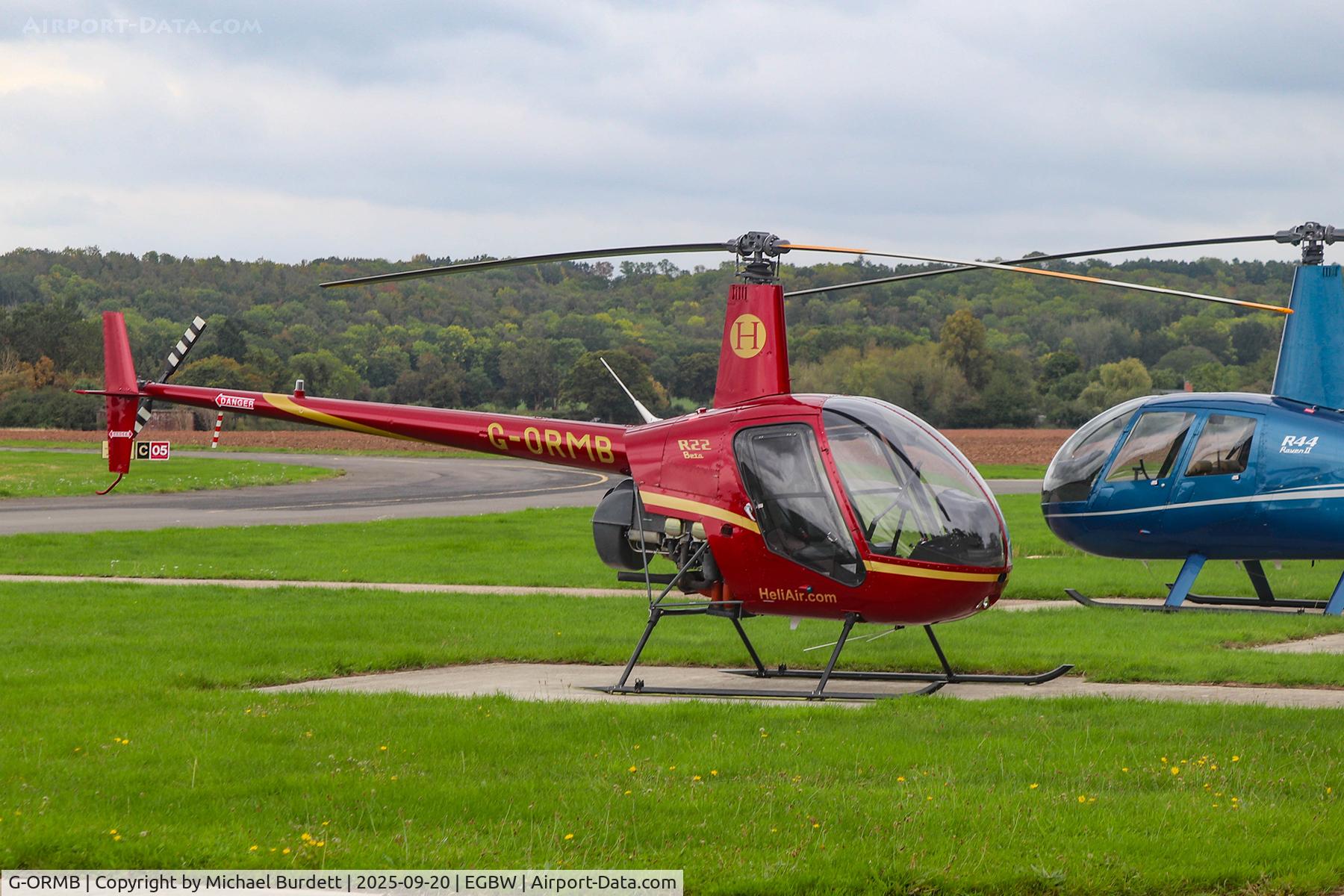 G-ORMB, 1990 Robinson R22 Beta C/N 1607, Outside Heli Air