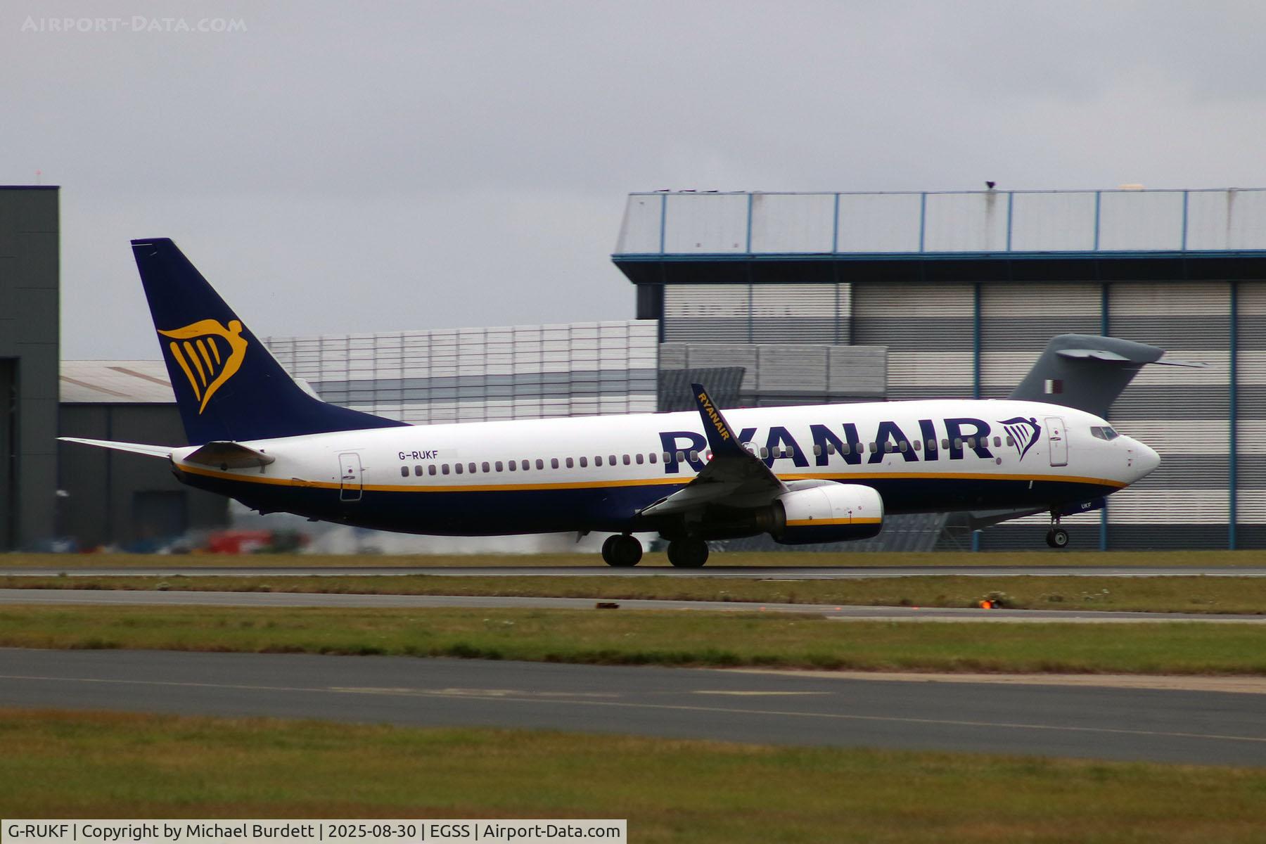 G-RUKF, 2006 Boeing 737-8AS C/N 34177, Departing Stansted