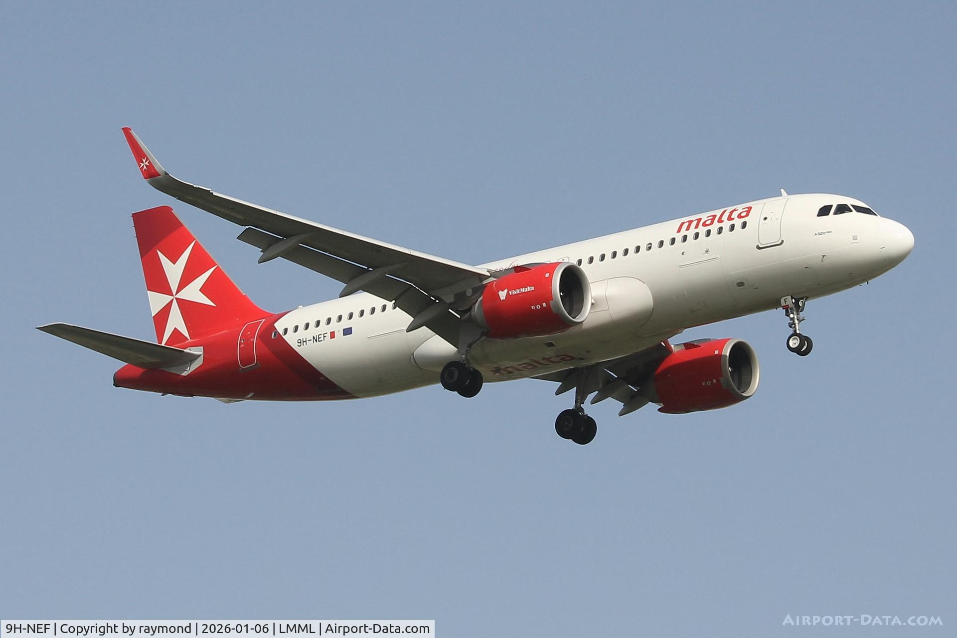9H-NEF, 2023 Airbus A320-251N C/N 11518, Airbus A320-251N reg 9H-NEF of KM Malta Airlines landing in Malta RW13.