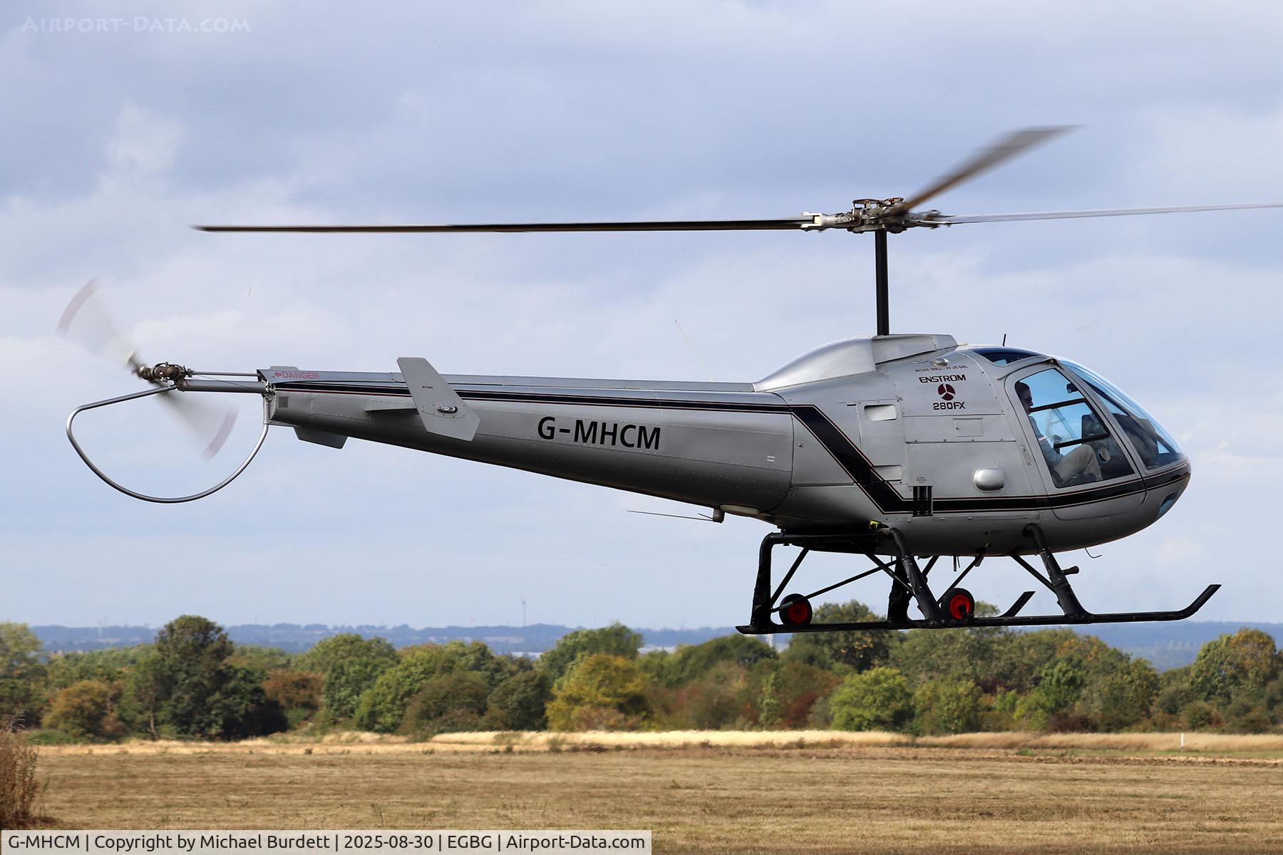 G-MHCM, 1990 Enstrom 280FX Shark C/N 2052, Departing
