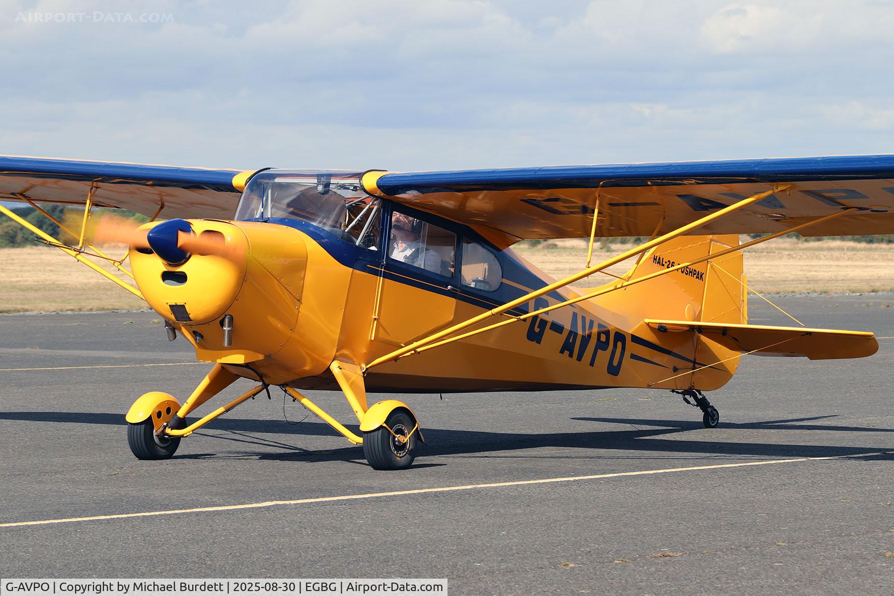 G-AVPO, 1967 Hindustan Aeronautics HAL-26 Pushpak C/N PK-127, Arriving