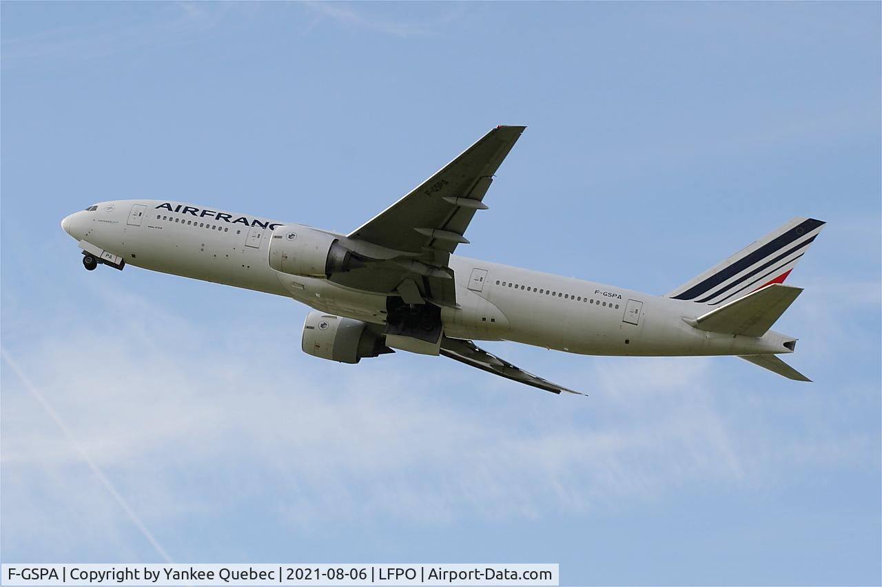 F-GSPA, 1998 Boeing 777-228/ER C/N 29002, Boeing 777-228, Climbing from rwy 24, Paris-Orly Airport (LFPO-ORY)