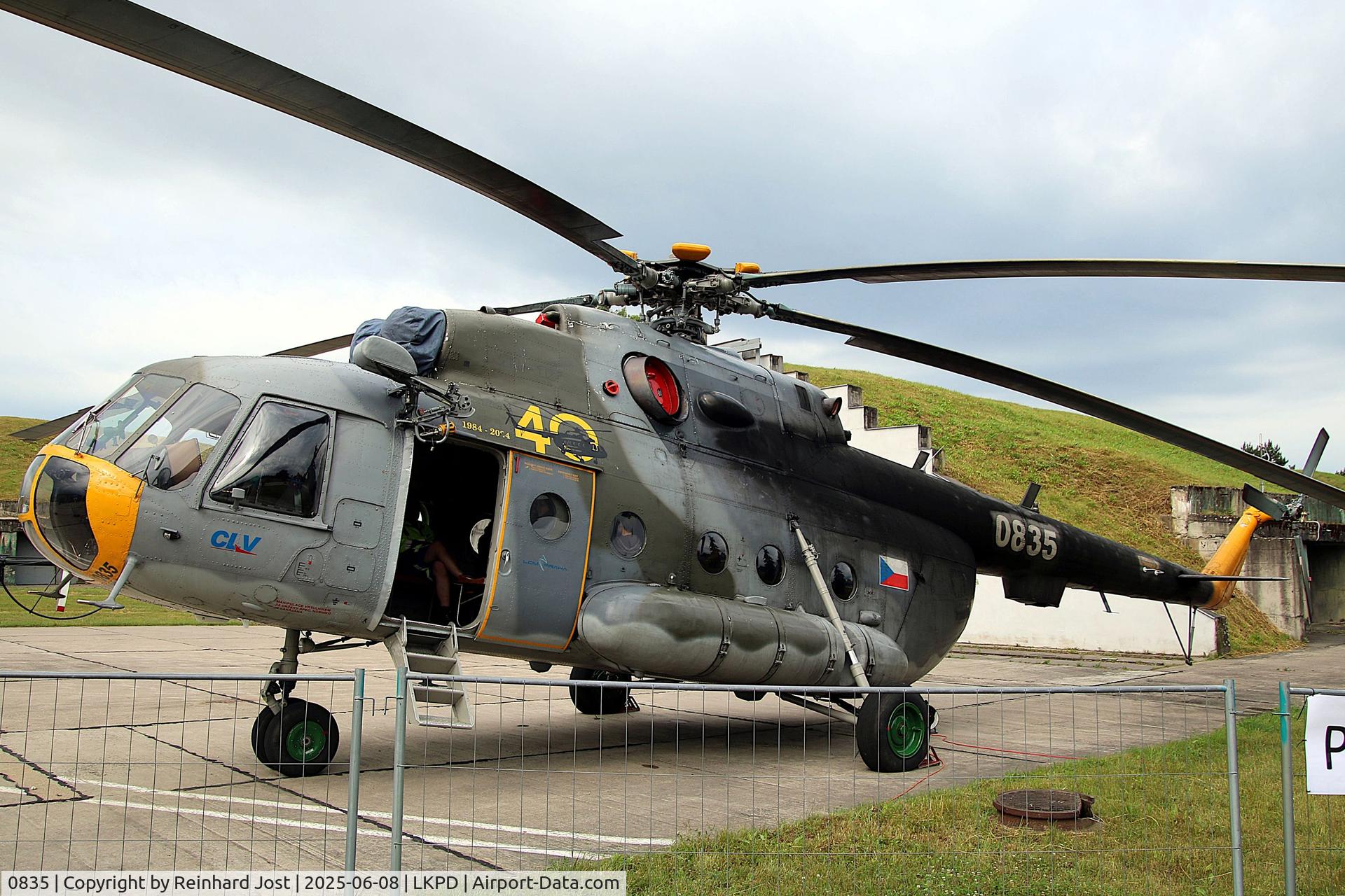 0835, Mil Mi-17 Hip C/N 108M35, With 1984 - 2024 40 Years (of Mil-8/17-service with the Czech Air Force) titles at Pardubice AFB, Czech Republic