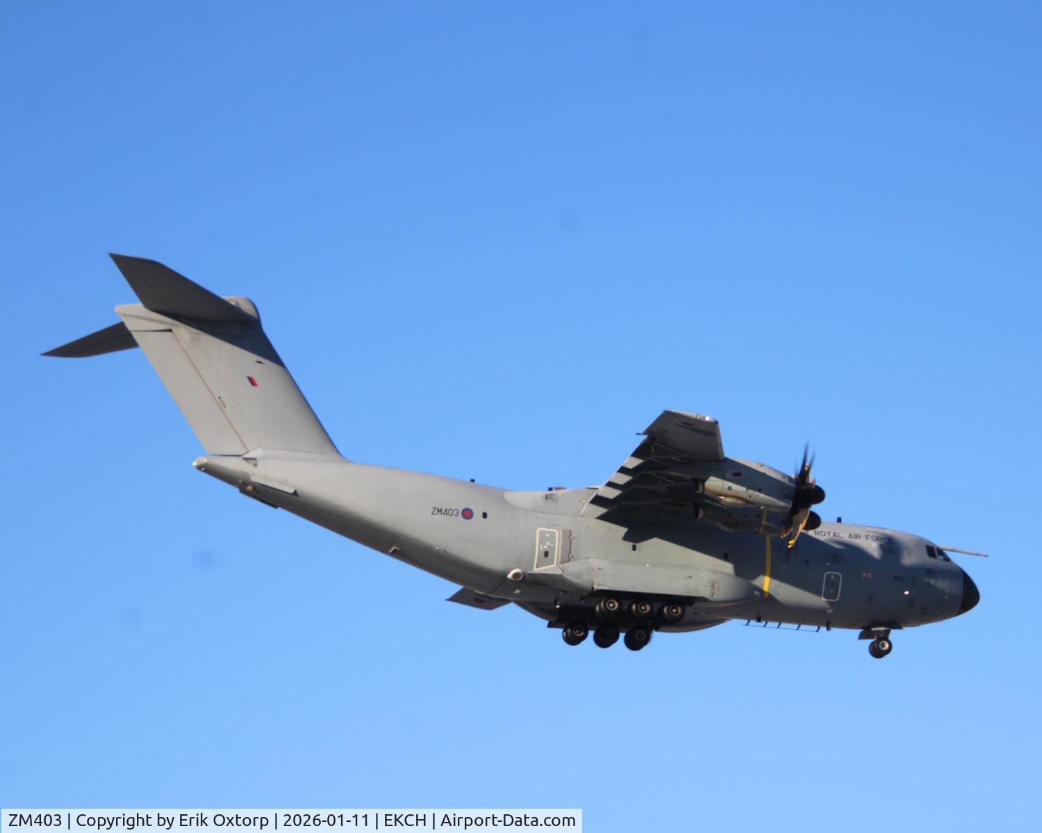 ZM403, 2015 Airbus A400M-180 Atlas C.1 C/N 020, ZM403 landing rw 04L