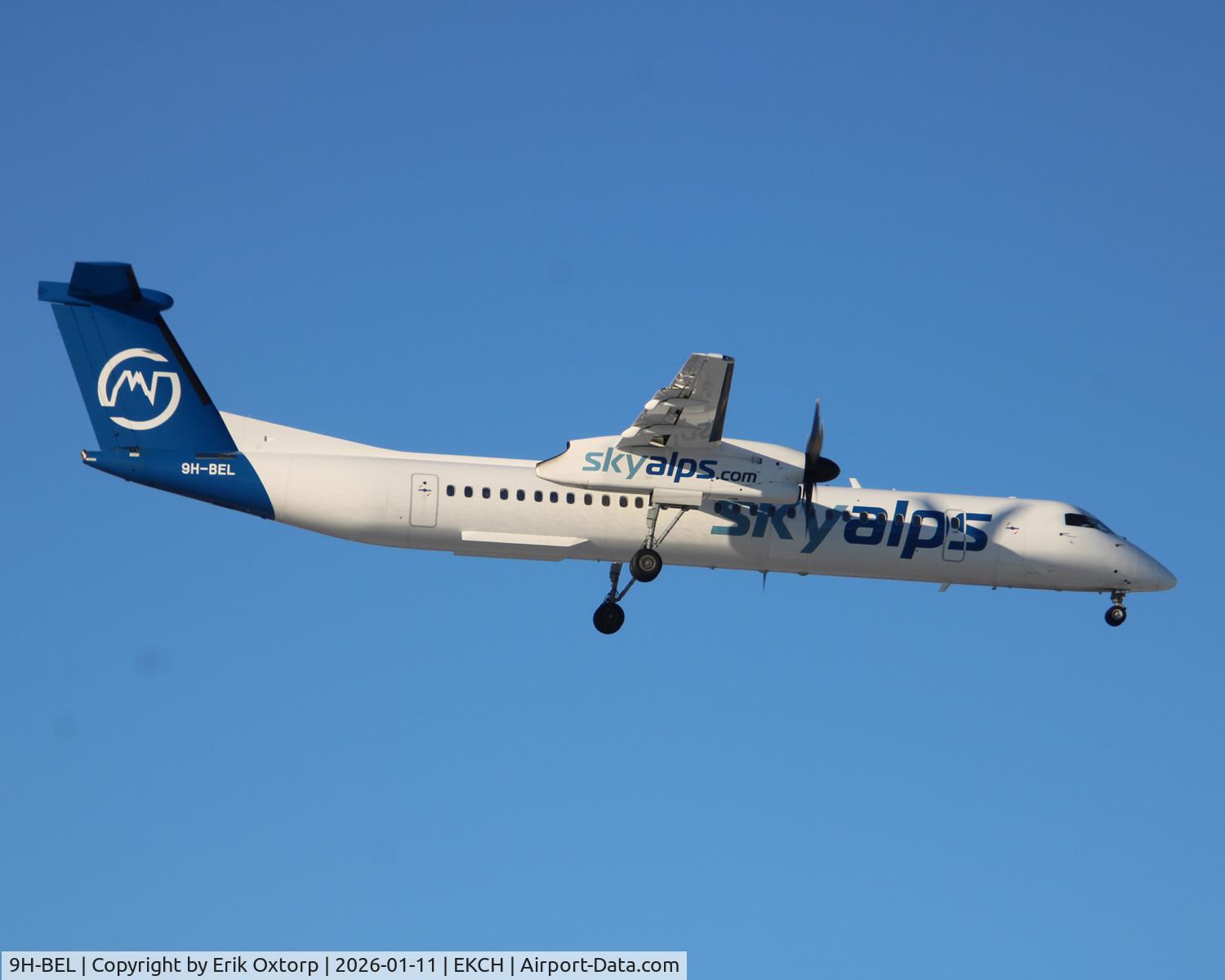 9H-BEL, 2008 De Havilland Canada DHC-8-400 Dash 8 C/N 4230, 9H-BEL landing rw 04L