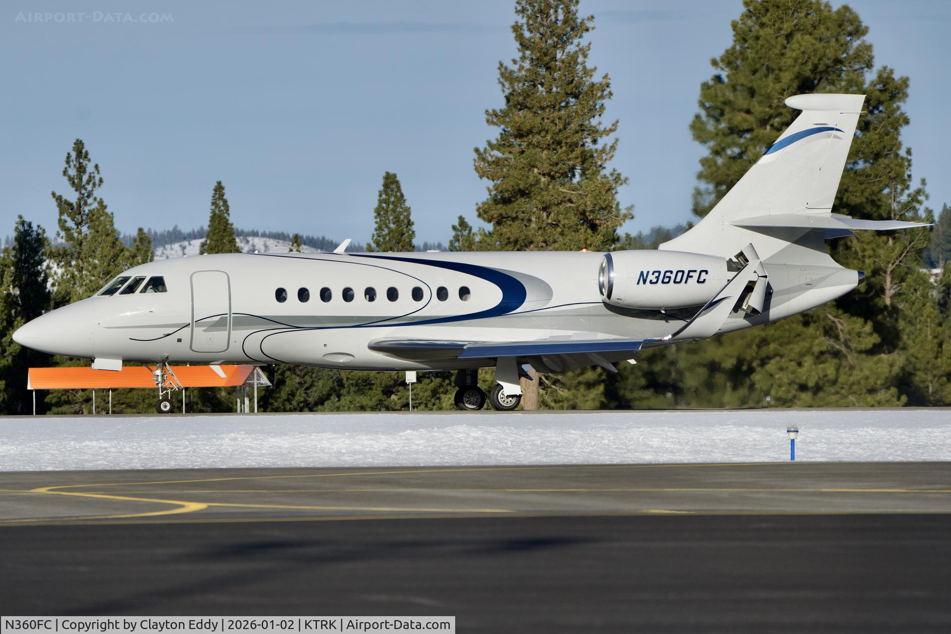 N360FC, 2005 Dassault Falcon 2000EX C/N 42, Truckee Tahoe airport in California 2026