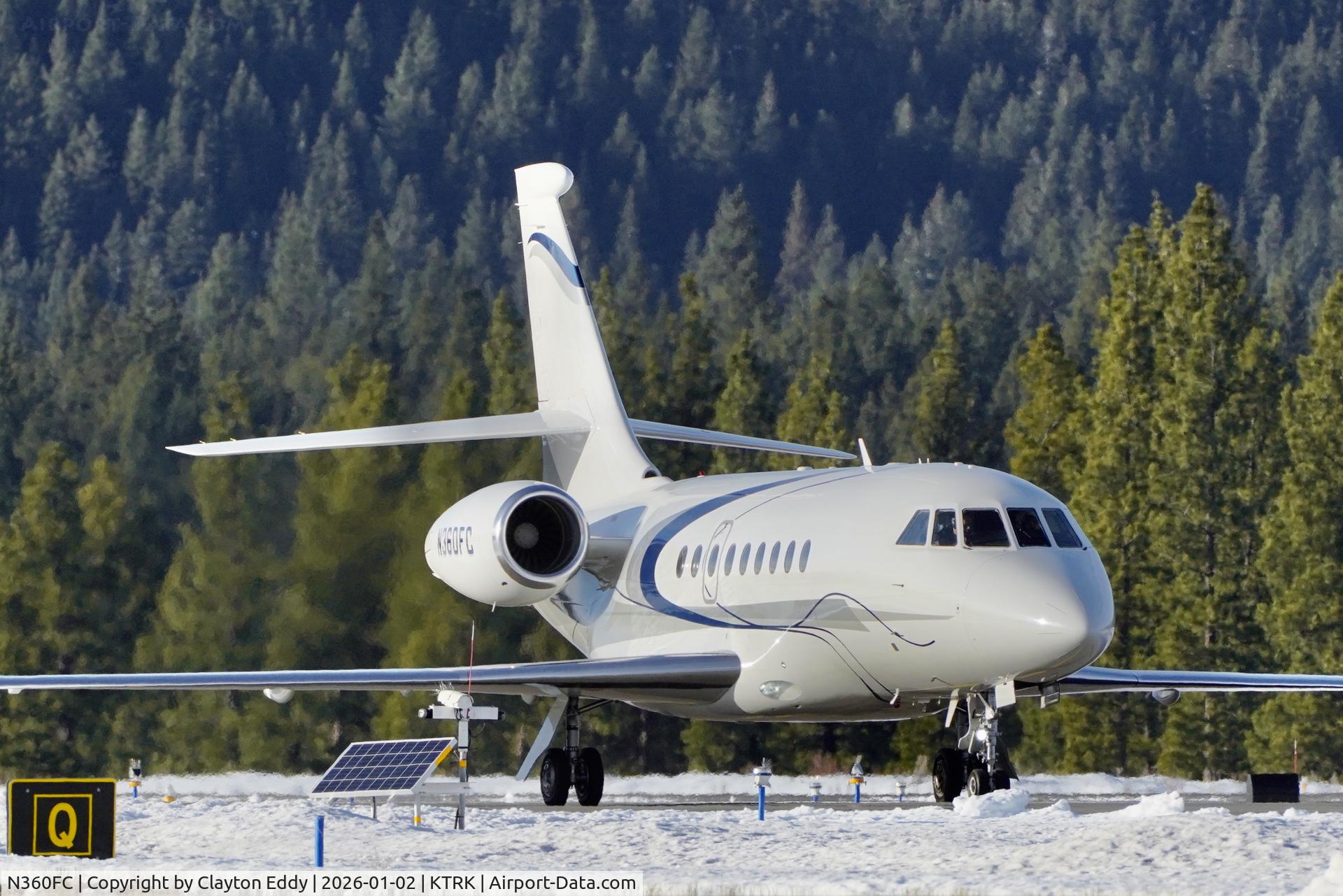 N360FC, 2005 Dassault Falcon 2000EX C/N 42, Truckee Tahoe airport in California 2026