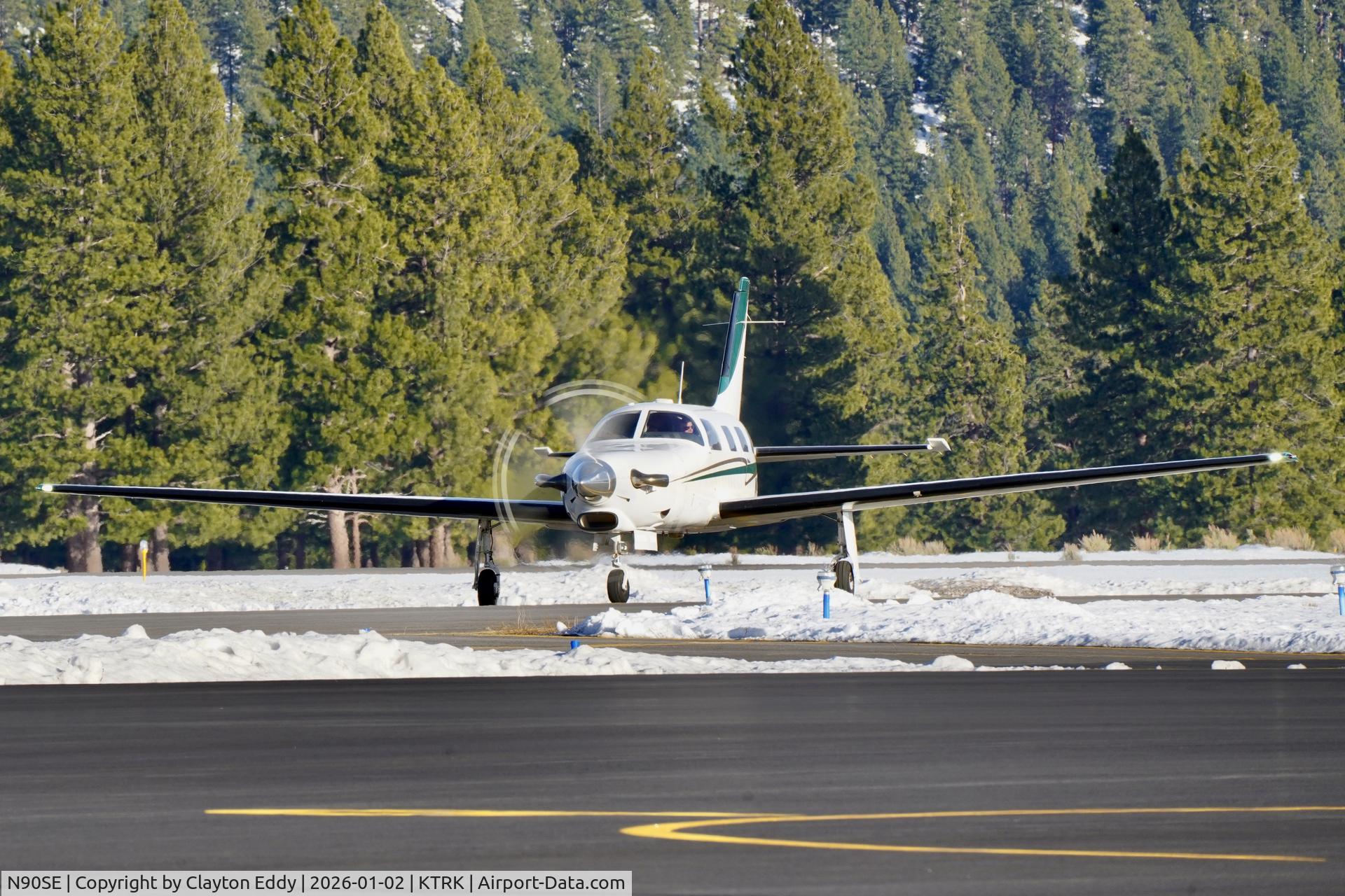N90SE, 1989 Piper PA-46-350P Malibu Mirage C/N 4622041, Truckee Tahoe airport in California 2026