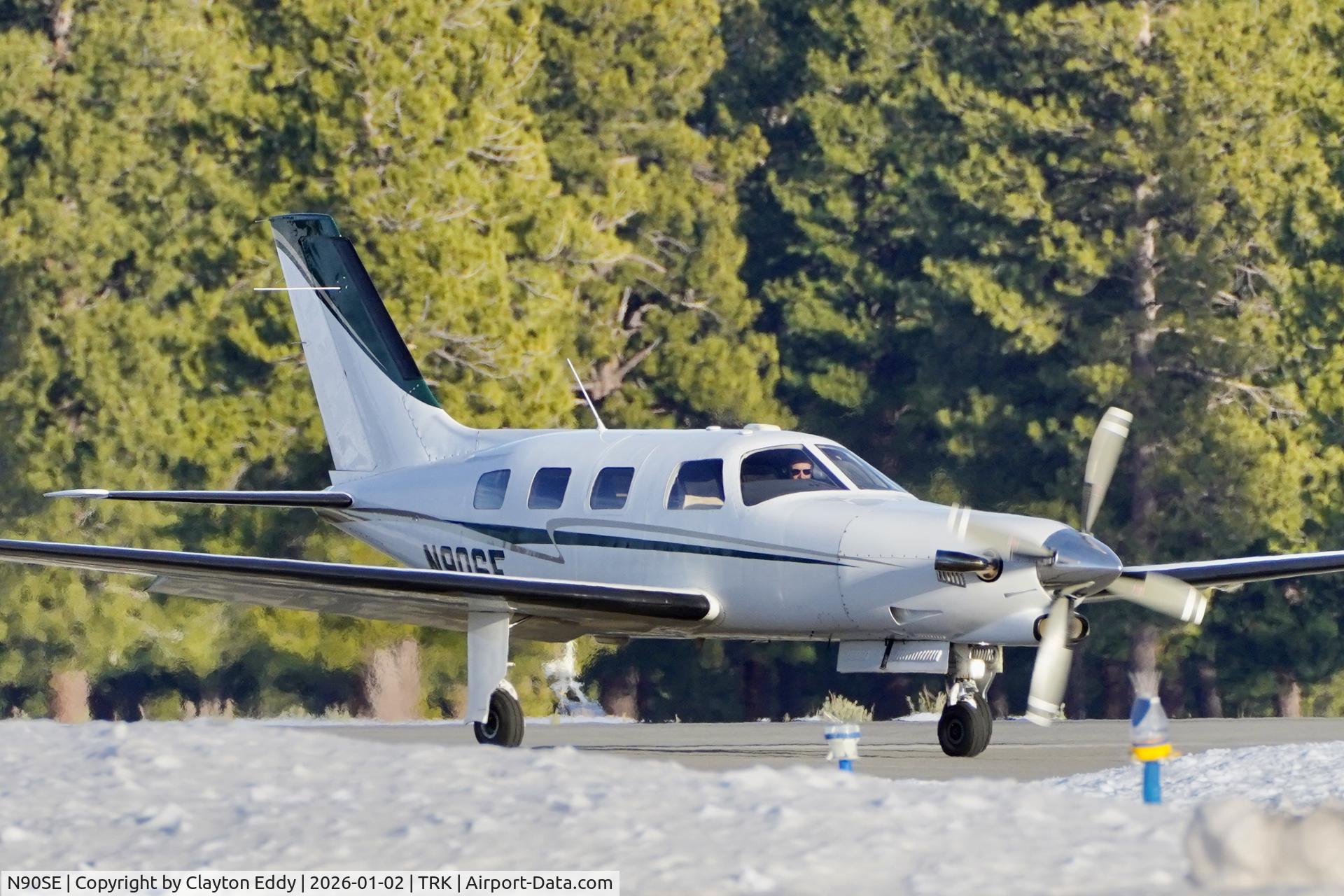 N90SE, 1989 Piper PA-46-350P Malibu Mirage C/N 4622041, Truckee Tahoe airport in California 2026