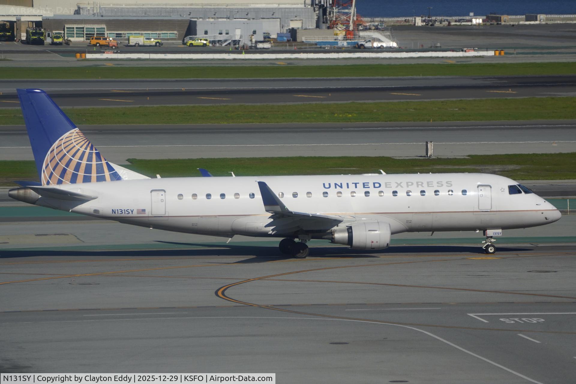 N131SY, 2015 Embraer 175LR (ERJ-170-200LR) C/N 17000450, Sky Terrace SFO 2025
