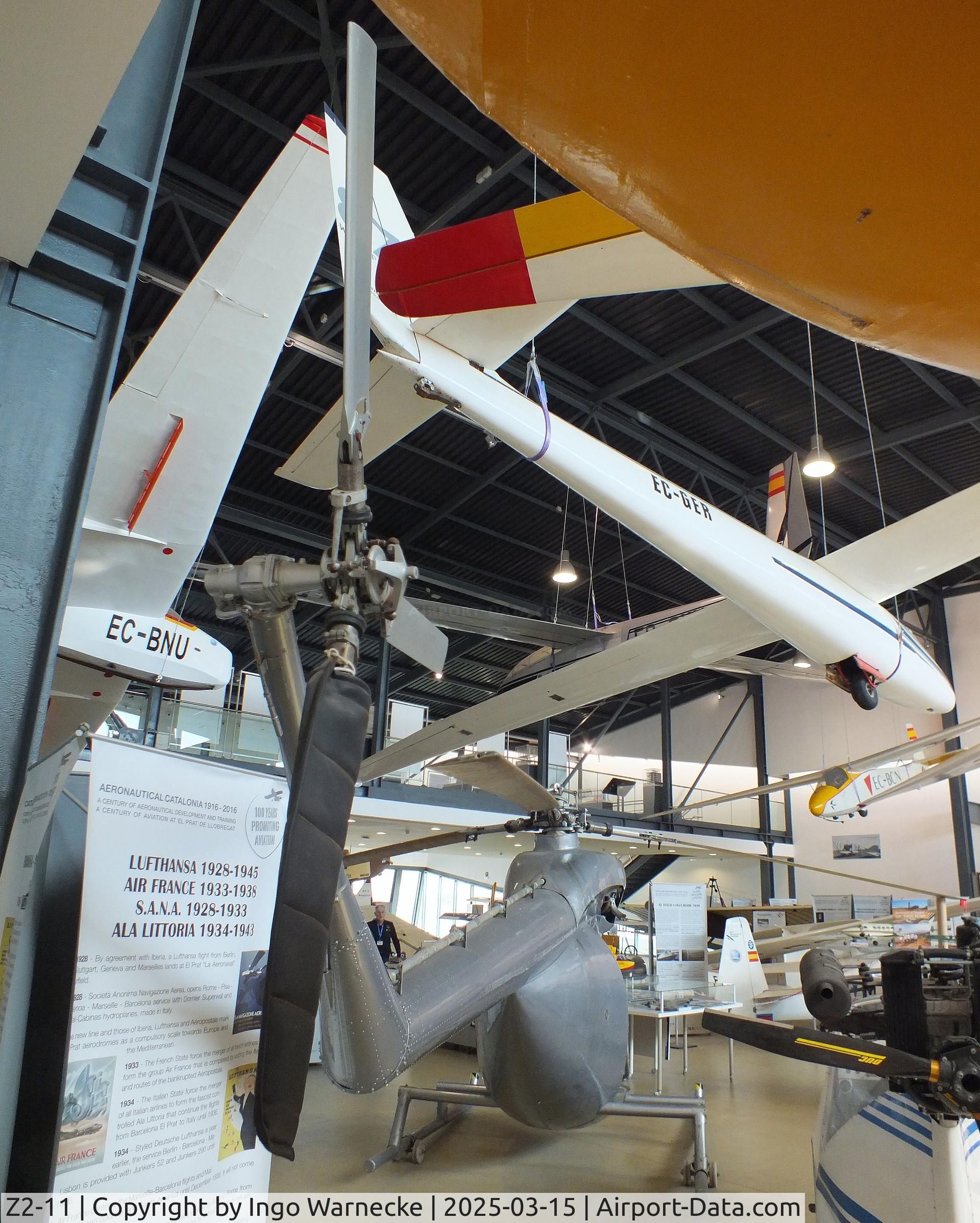 Z2-11, 1954 Aerotecnica AC-12 C/N 11, Aerotecnica AC-12 Pepo (minus cockpit canopy) at the FPAC (Fundació Parc Aeronàutic de Catalunya) Centre Cultural Aeronàutic, Barcelona El Prat airport