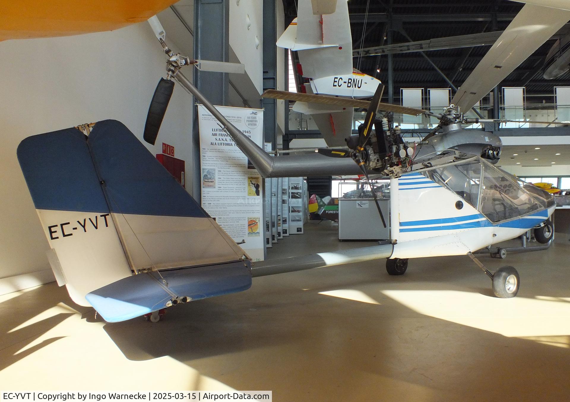 EC-YVT, Rans S-12 Airaile C/N 114/92, Rans S-12 Airaile (minus wings) at the FPAC (Fundació Parc Aeronàutic de Catalunya) Centre Cultural Aeronàutic, Barcelona El Prat airport