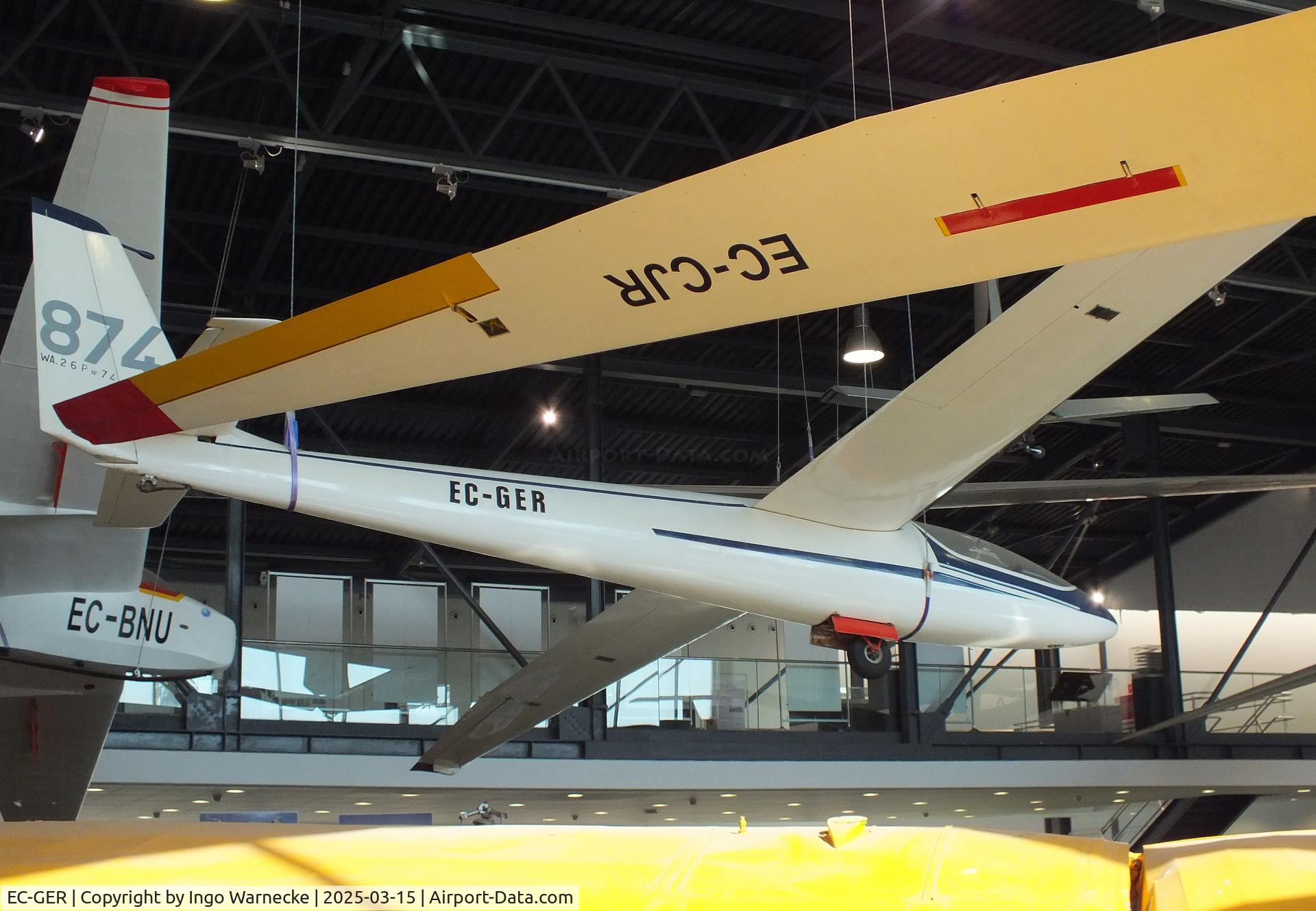 EC-GER, Wassmer WA-26P Squale C/N 74, Wassmer WA-26P Squale at the FPAC (Fundació Parc Aeronàutic de Catalunya) Centre Cultural Aeronàutic, Barcelona El Prat airport