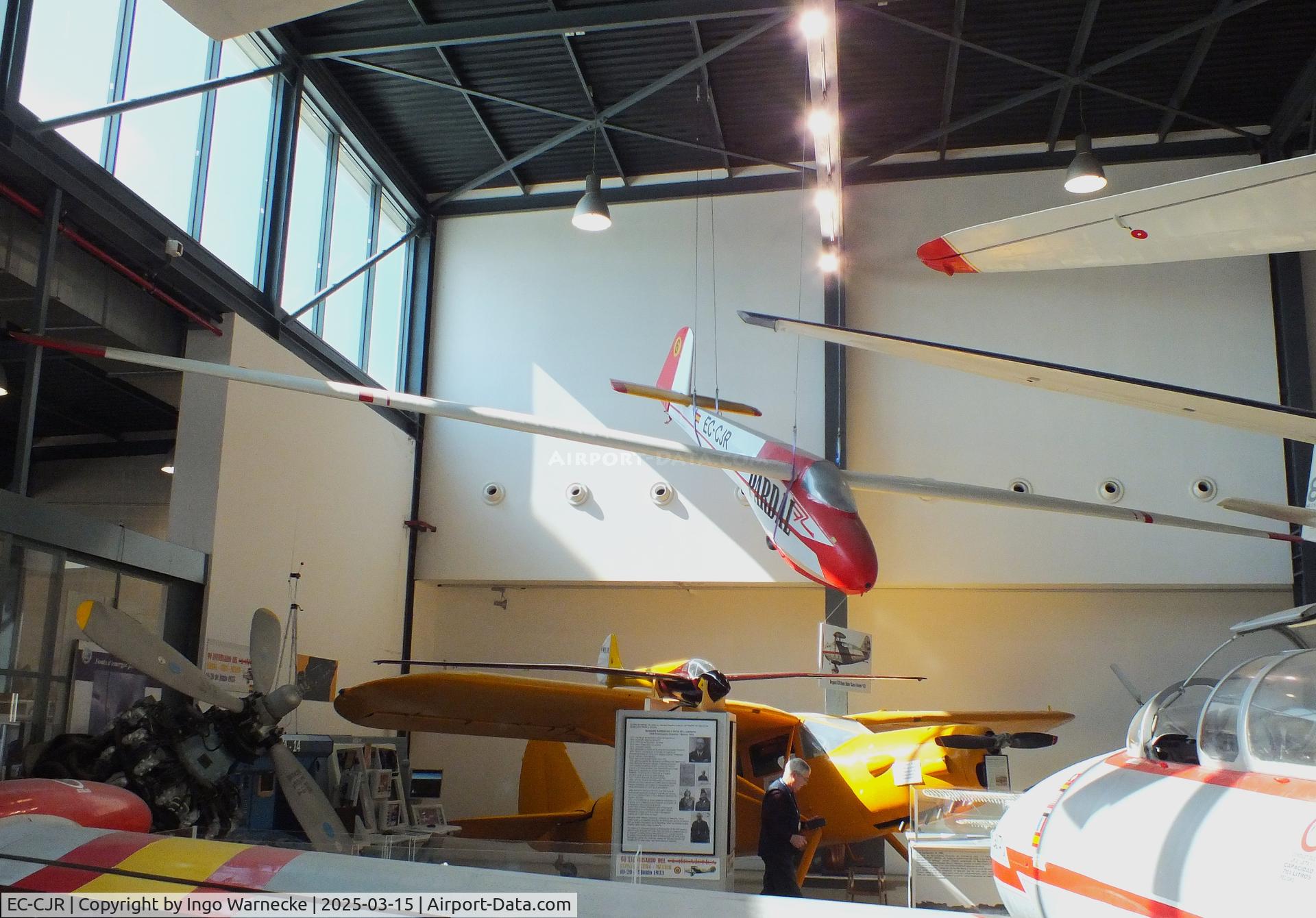 EC-CJR, 1956 Scheibe L-Spatz 55 C/N 6, Scheibe L-Spatz 55 at the FPAC (Fundació Parc Aeronàutic de Catalunya) Centre Cultural Aeronàutic, Barcelona El Prat airport