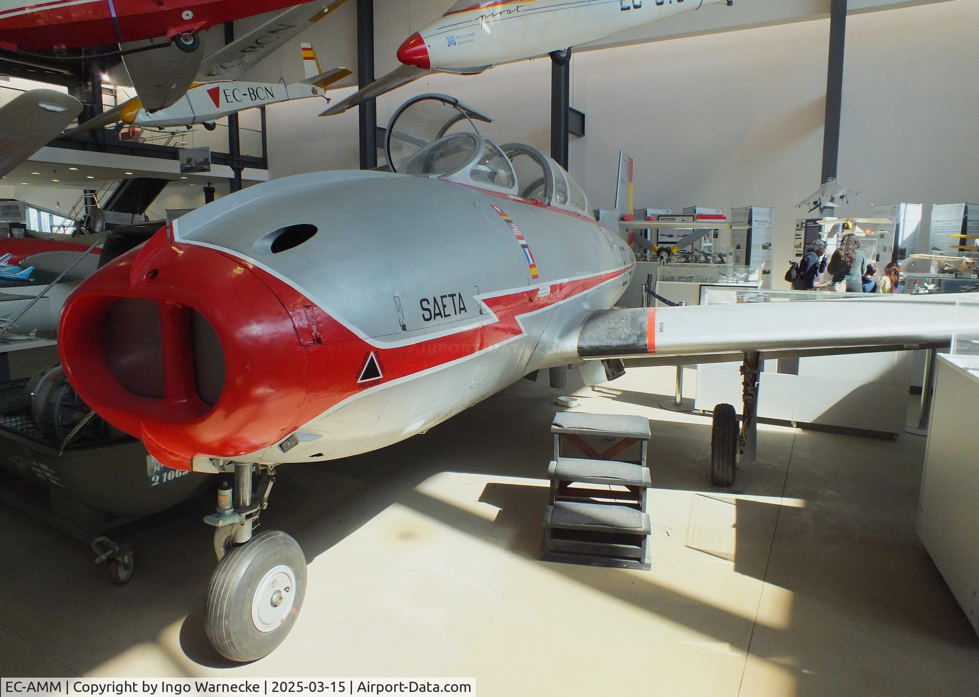 EC-AMM, 1955 Hispano HA-200R1 Saeta C/N P1, Hispano HA-200R1 Saeta first prototype at the FPAC (Fundació Parc Aeronàutic de Catalunya) Centre Cultural Aeronàutic, Barcelona El Prat airport