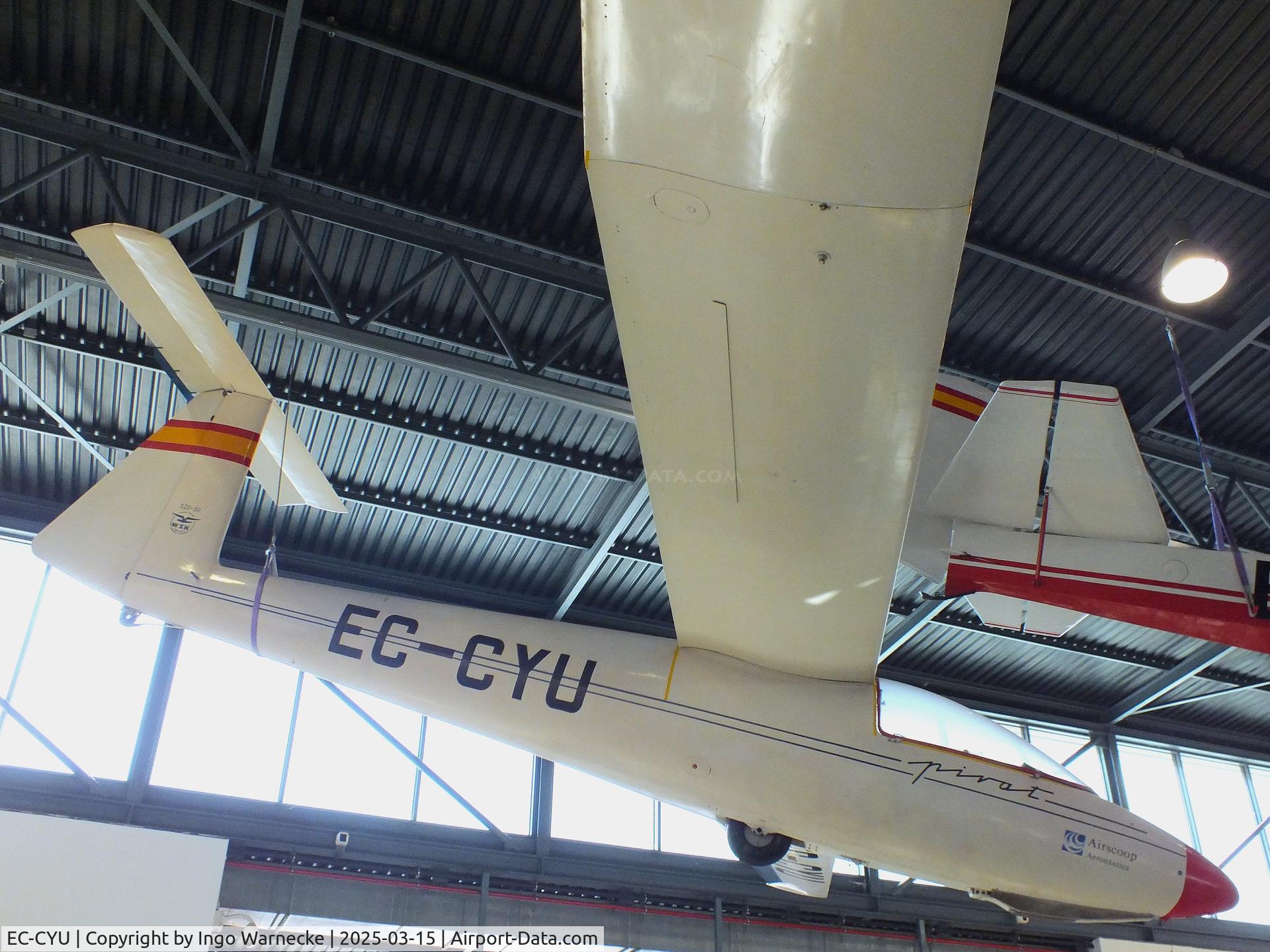 EC-CYU, PZL-Bielsko SZD-30 Pirat C/N S-07.19, PZL-Bielsko SZD-30 Pirat at the FPAC (Fundació Parc Aeronàutic de Catalunya) Centre Cultural Aeronàutic, Barcelona El Prat airport