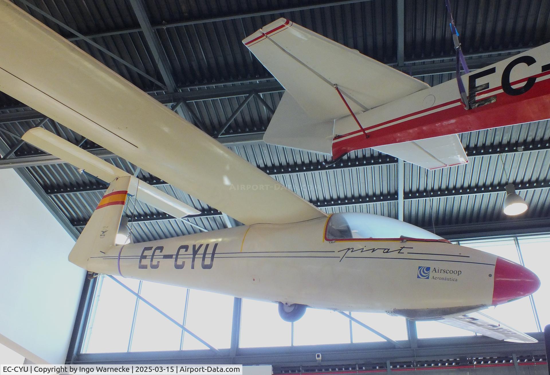EC-CYU, PZL-Bielsko SZD-30 Pirat C/N S-07.19, PZL-Bielsko SZD-30 Pirat at the FPAC (Fundació Parc Aeronàutic de Catalunya) Centre Cultural Aeronàutic, Barcelona El Prat airport