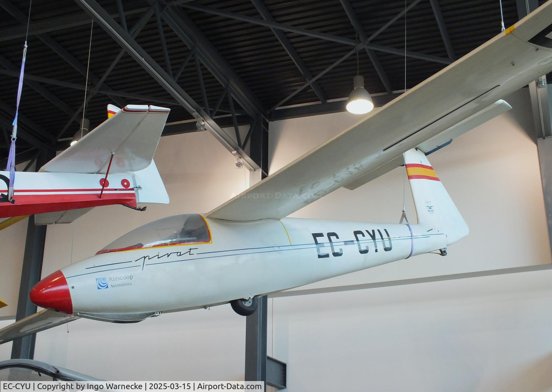 EC-CYU, PZL-Bielsko SZD-30 Pirat C/N S-07.19, PZL-Bielsko SZD-30 Pirat at the FPAC (Fundació Parc Aeronàutic de Catalunya) Centre Cultural Aeronàutic, Barcelona El Prat airport