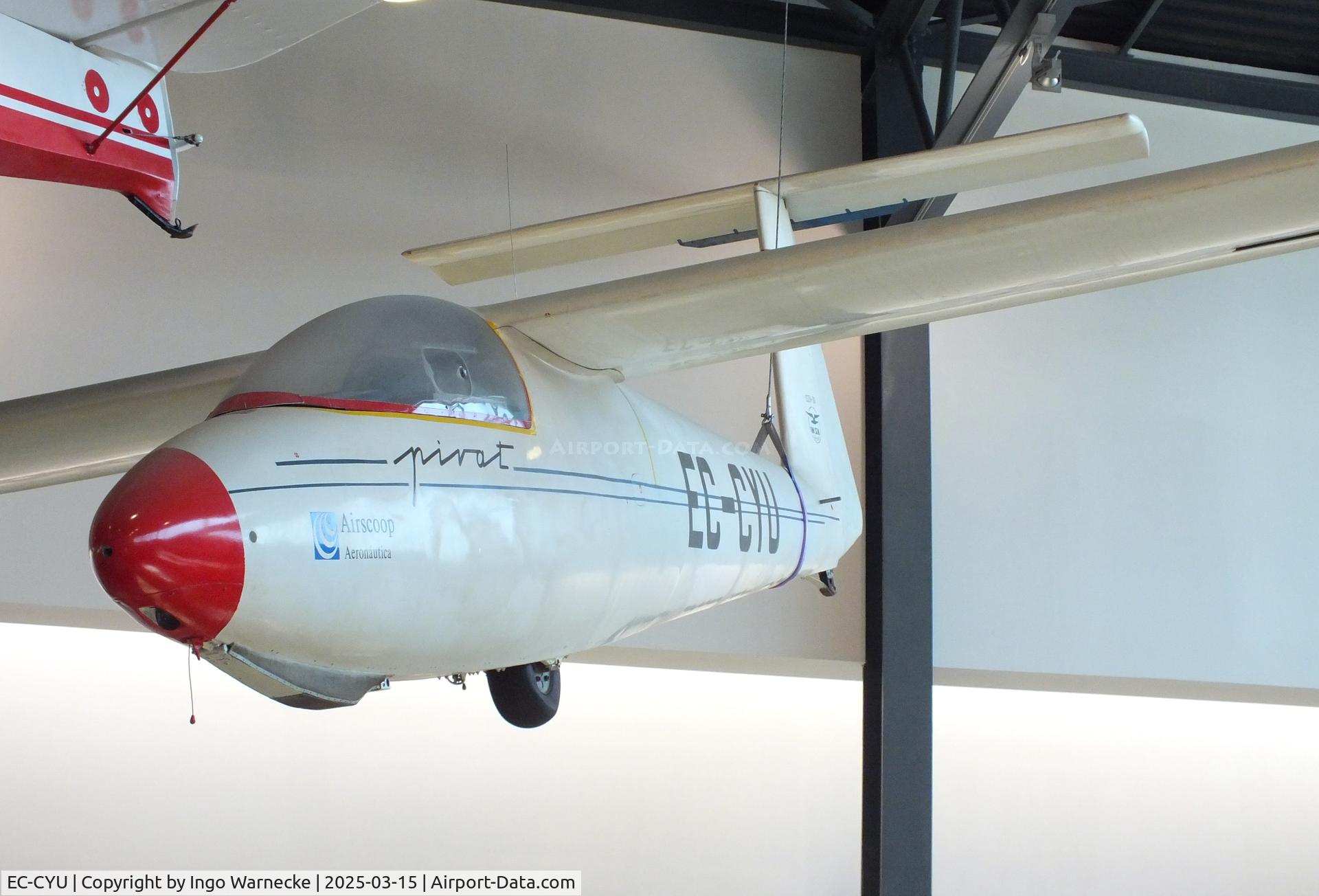EC-CYU, PZL-Bielsko SZD-30 Pirat C/N S-07.19, PZL-Bielsko SZD-30 Pirat at the FPAC (Fundació Parc Aeronàutic de Catalunya) Centre Cultural Aeronàutic, Barcelona El Prat airport