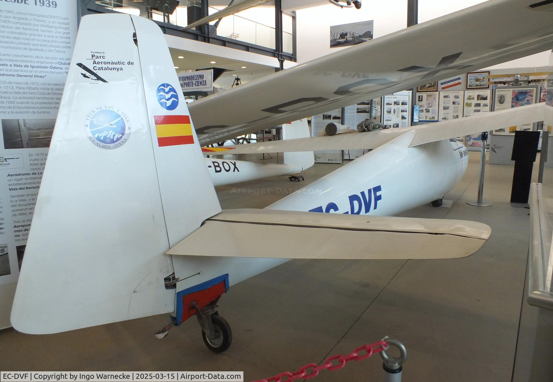 EC-DVF, 1964 Schleicher Ka-6CR Rhonsegler C/N 6302, Schleicher Ka 6 CR Rhönsegler at the FPAC (Fundació Parc Aeronàutic de Catalunya) Centre Cultural Aeronàutic, Barcelona El Prat airport