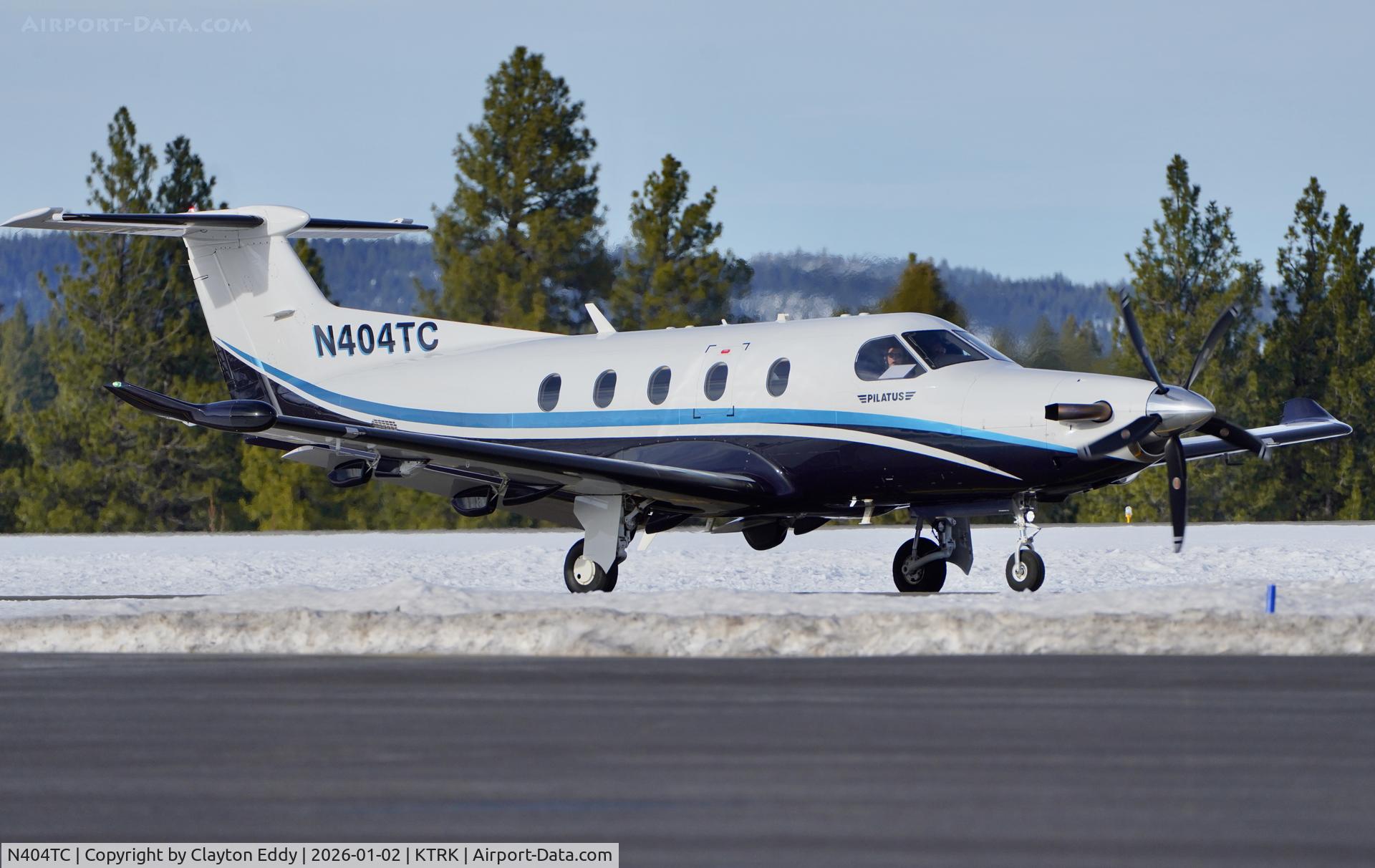 N404TC, 2017 Pilatus PC-12/47E C/N 1743, Truckee Tahoe airport in California 2026