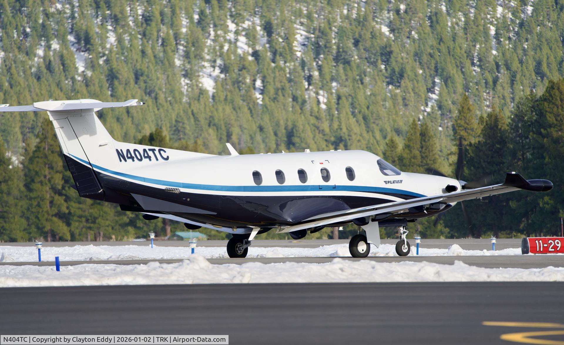 N404TC, 2017 Pilatus PC-12/47E C/N 1743, Truckee Tahoe airport in California 2026