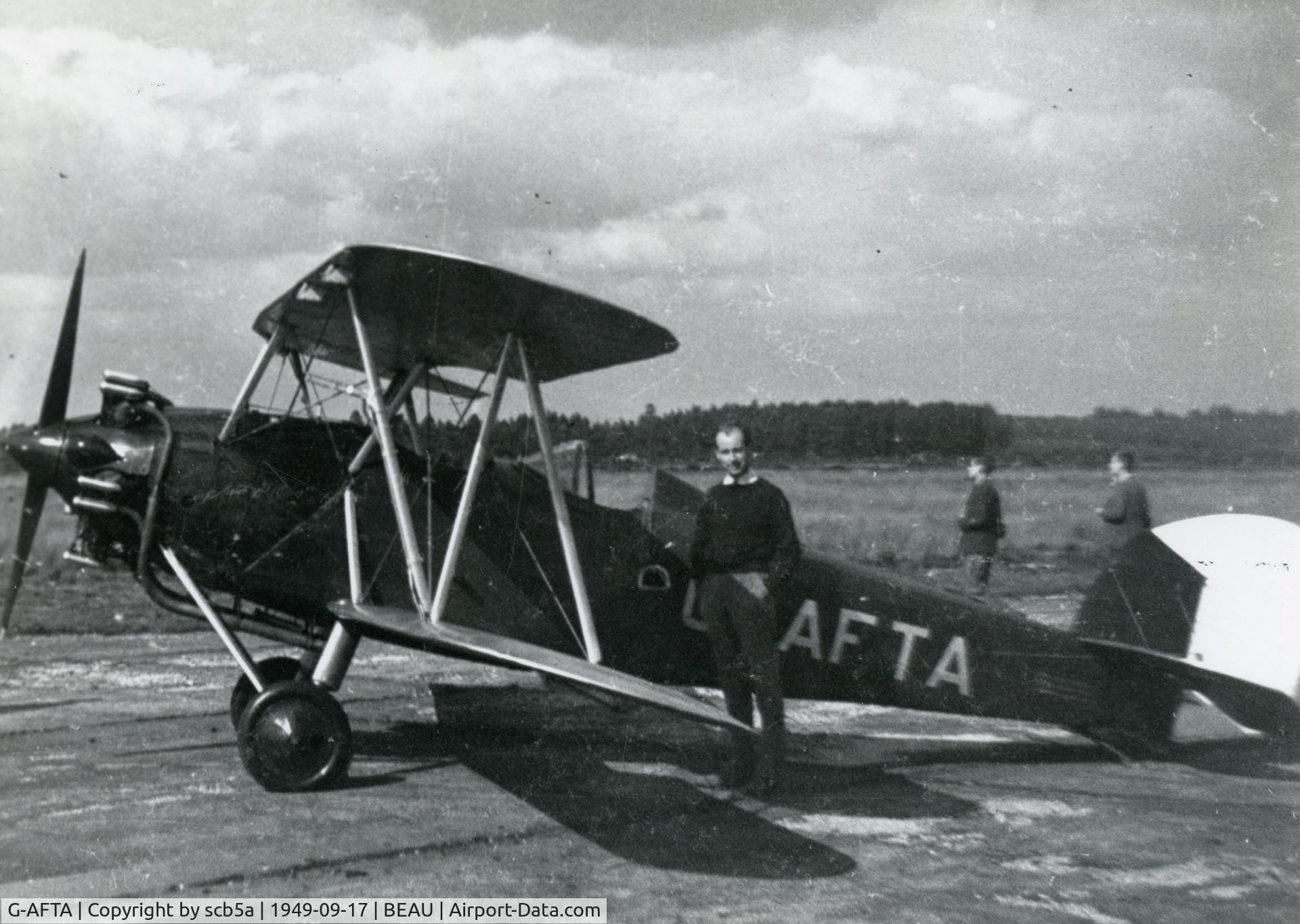 G-AFTA, 1931 Hawker Tomtit Mk1 C/N 30380, Taken at Beaulieu airshow in 1949