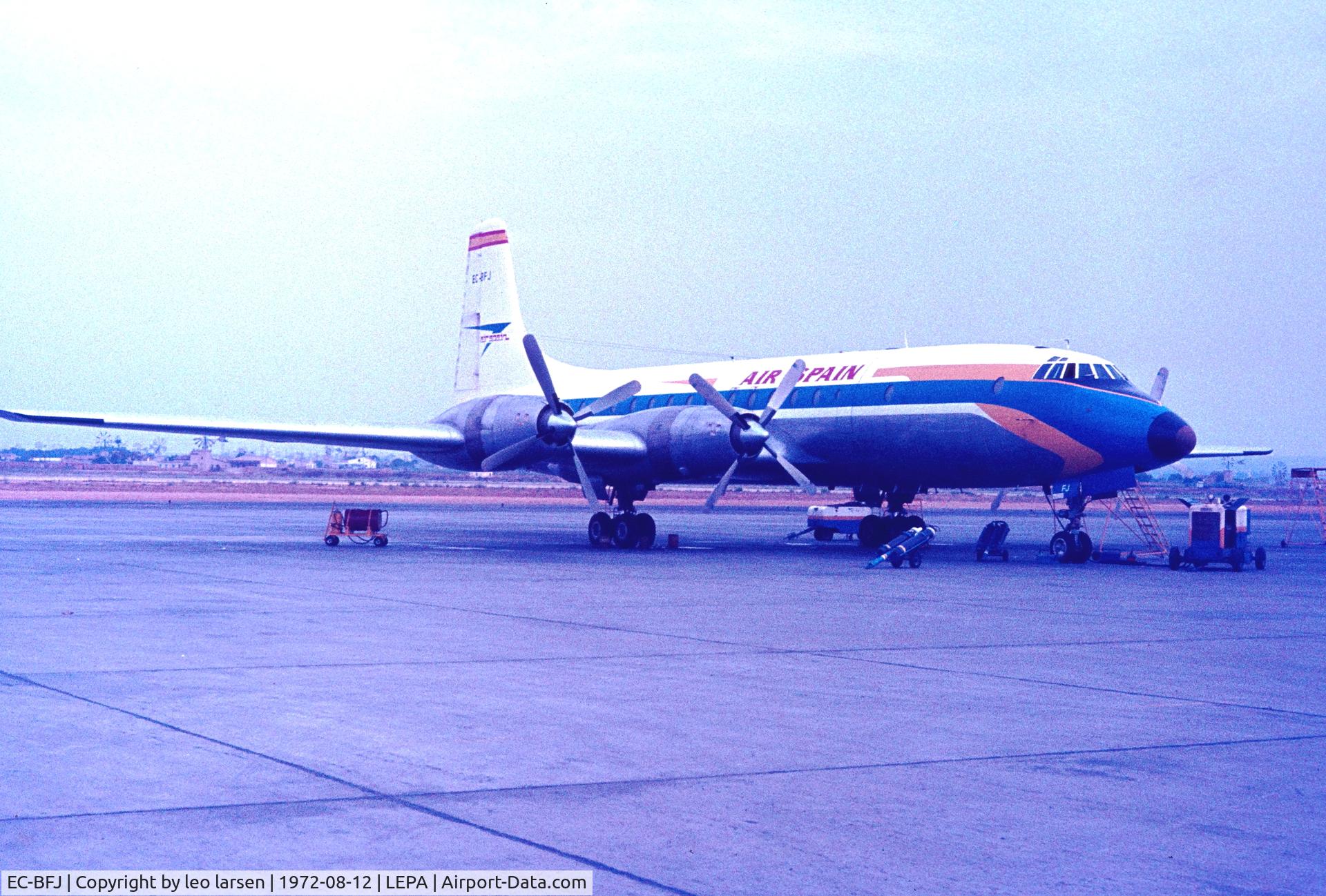 EC-BFJ, 1958 Bristol 175 Britannia 312 C/N 13429, Palma de Mallorca 12.8.1972