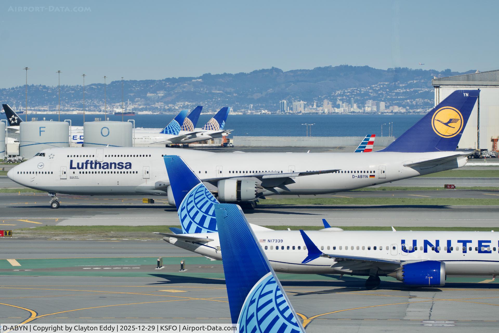 D-ABYN, 2014 Boeing 747-830 C/N 37838, Sky Terrace SFO 2025